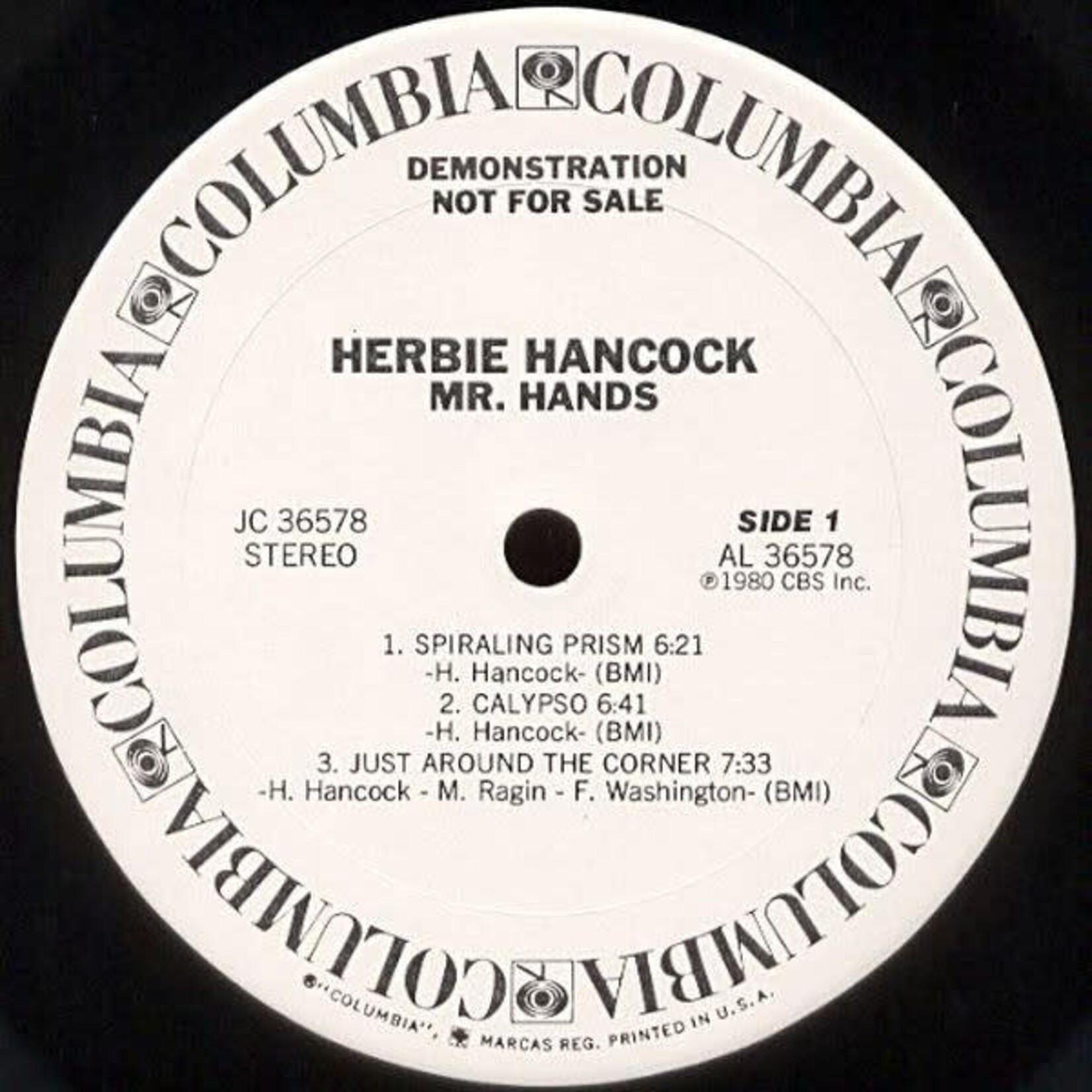 [Kollectible Vinyl] Hancock, Herbie: Mr. Hands (1980, USA, White Label Promo, VG+) [COLUMBIA]