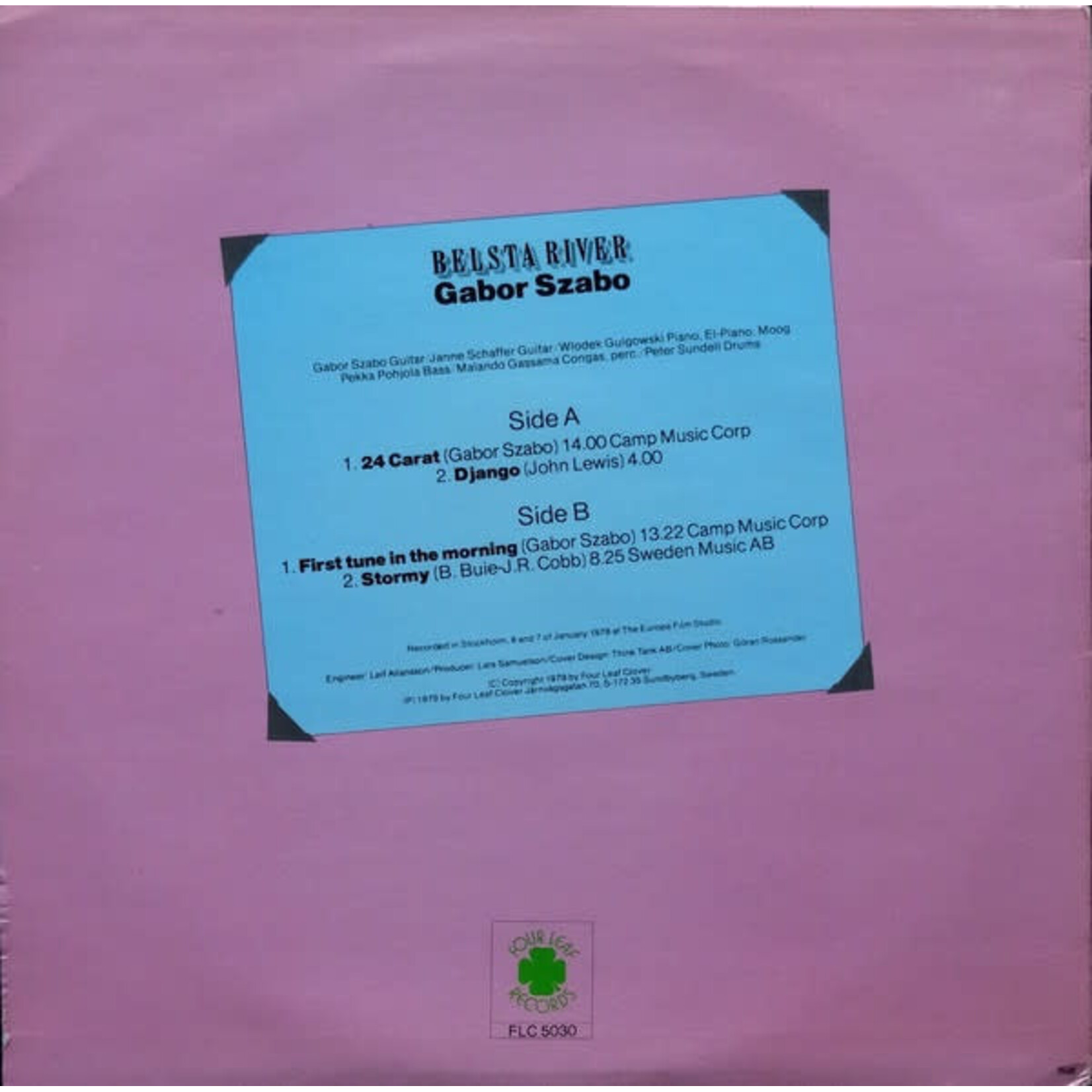 Gabor Szabo - Belsta River (1971, Sweden, VG+)