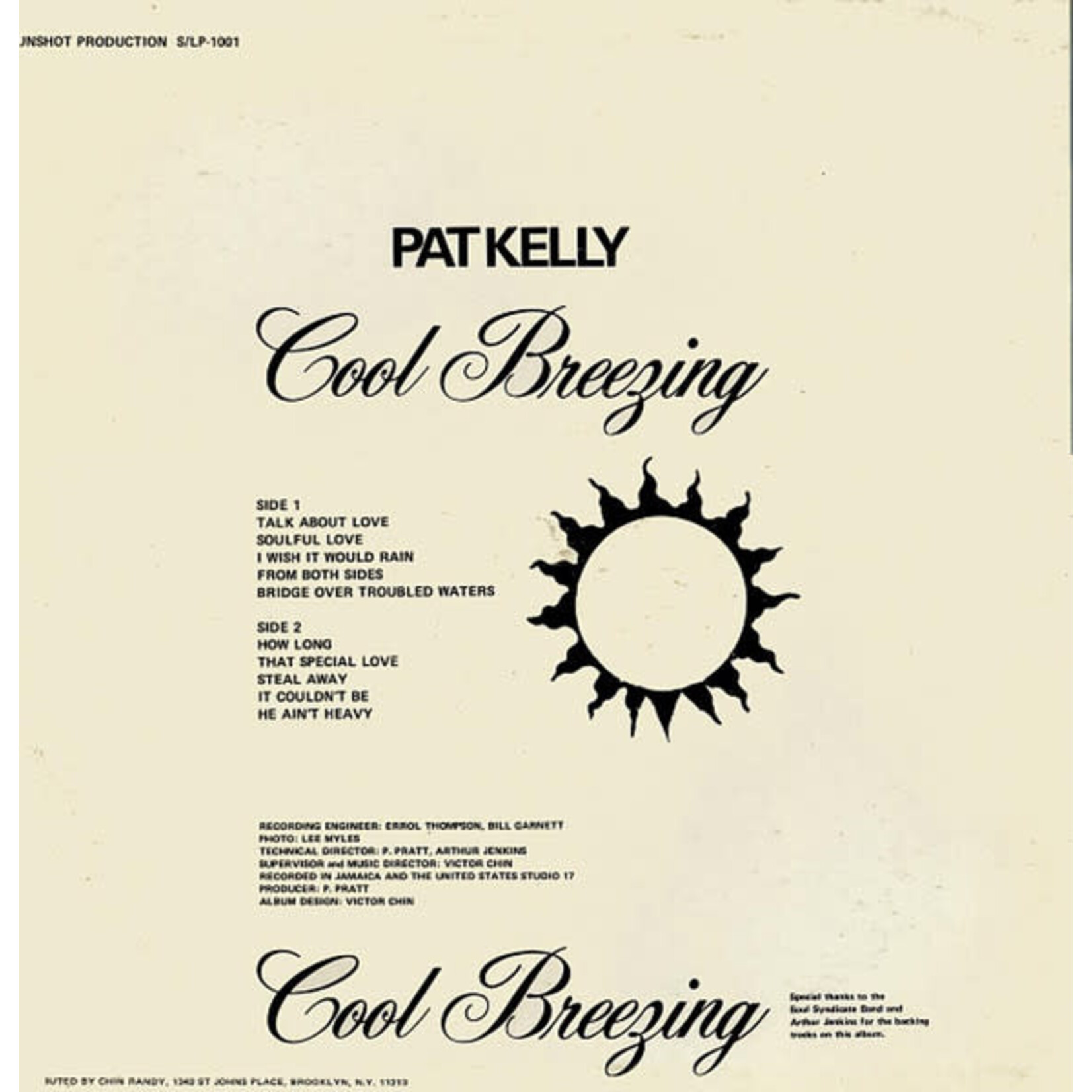 [Kollectible Vinyl] Kelly, Pat: Cool Breezing (1971, USA, VG) [SUNSHOT]
