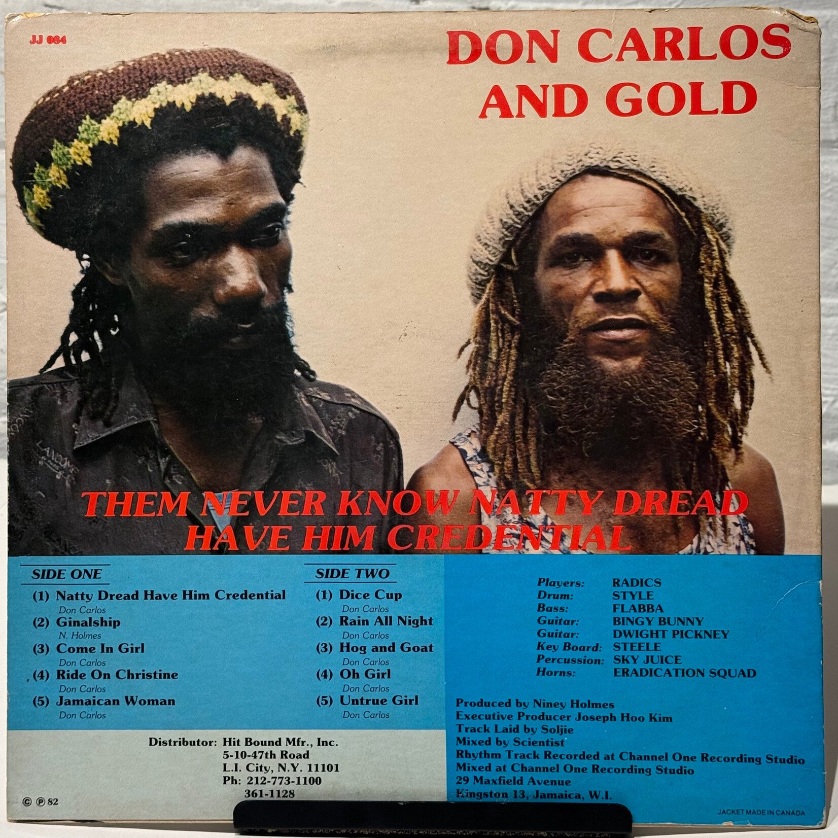 [Kollectible Vinyl] Don Carlos and Gold: Them Never Know Natty Dread Have Him Credential (1982, USA, VG) [HITBOUND]