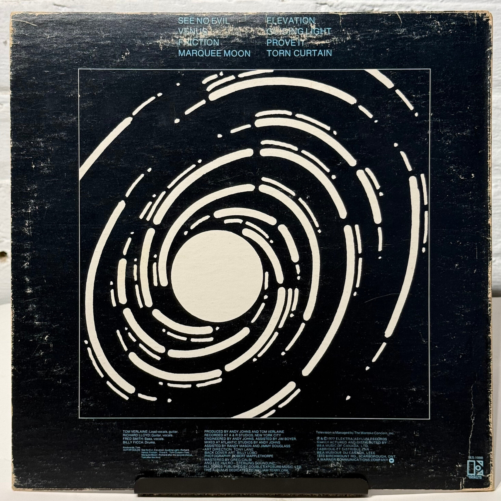 [Kollectible Vinyl] Television: Marquee Moon (1977, Canada, w/ Inner, Disc VG+) [ELEKTRA]