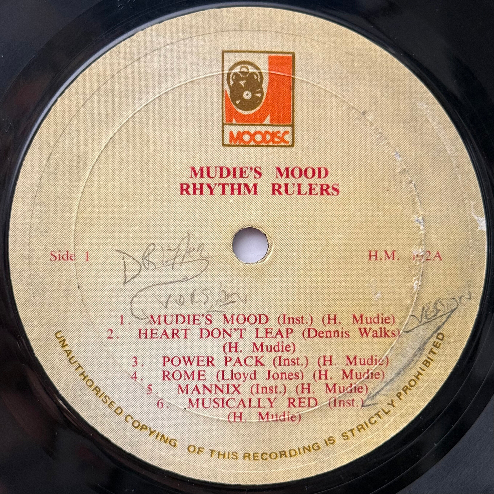 [Kollectible Vinyl] Rhythm Rulers: Mudies Mood (1970s, Jamaica, VG) [MOODISC]