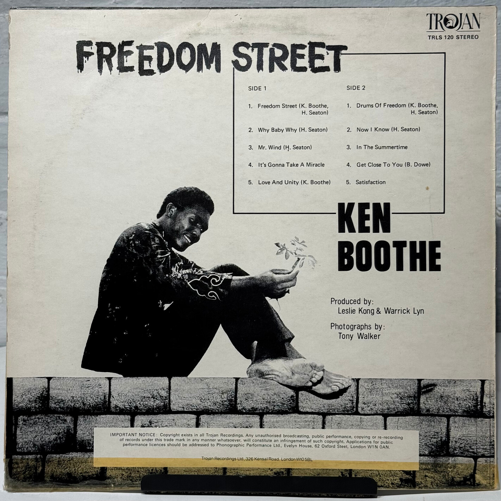 [Kollectible Vinyl] Boothe, Ken: Freedom Street (1977, UK, VG) [TROJAN]