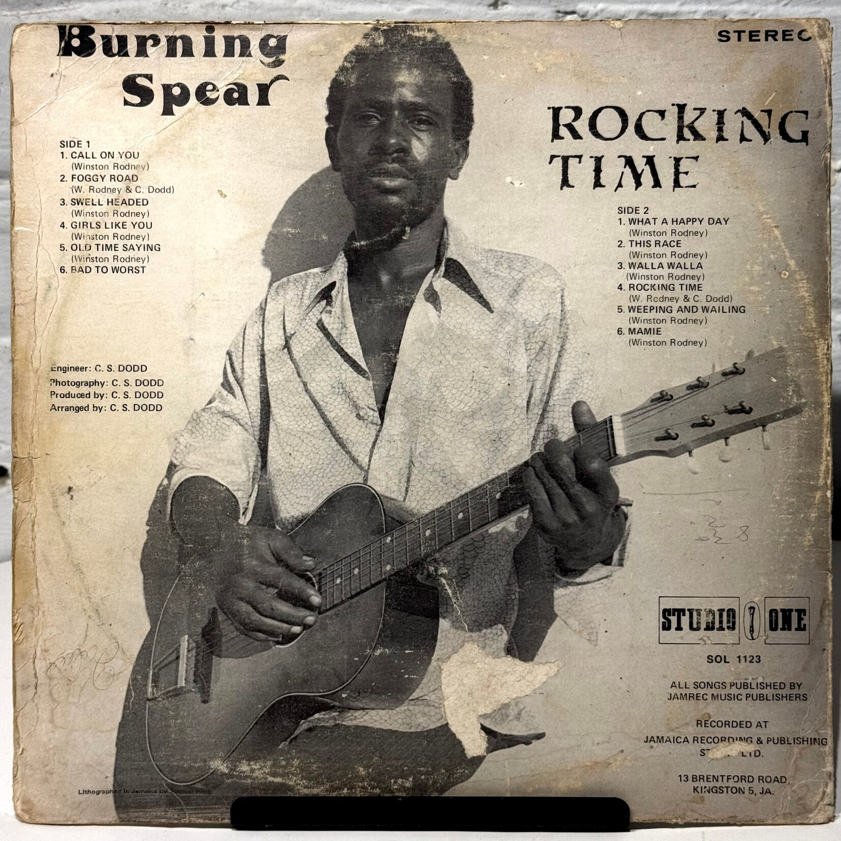 [Kollectible Vinyl] Burning Spear: Rocking Time (1974, Jamaica, VG) [STUDIO ONE]