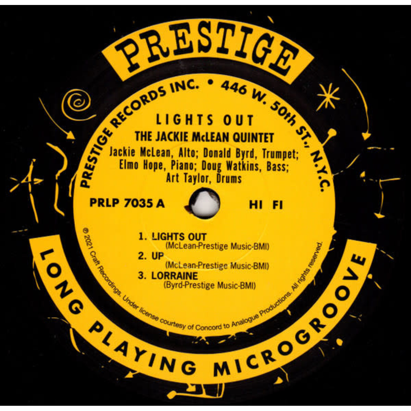 [Kollectible Vinyl] McLean, Jackie Quintet  – Lights Out! (2022, USA, Sealed) [Prestige]