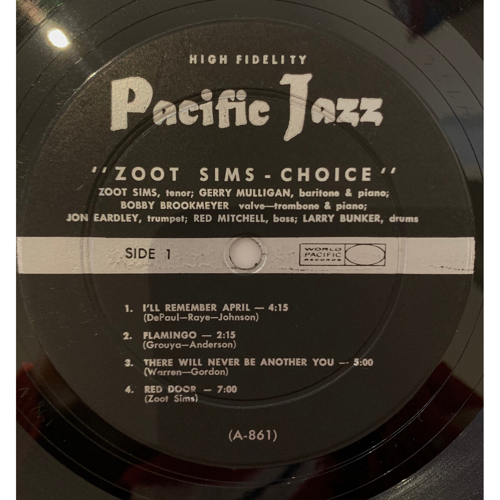 [Kollectible Vinyl] Zoot Sims: Choice (1961, USA, VG+) [PACIFIC JAZZ]