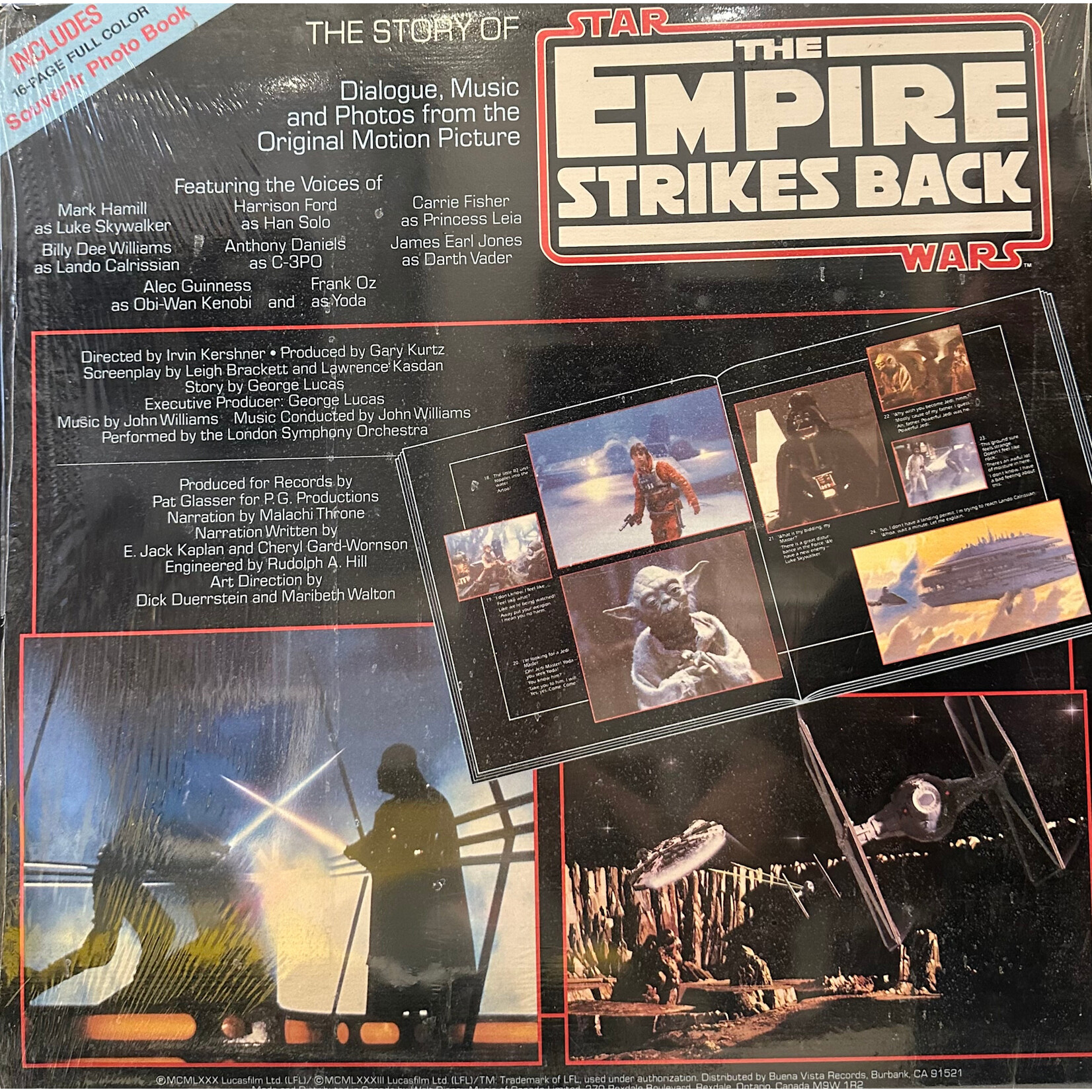 [Kollectible Vinyl] Williams, John: Star Wars The Empire Strikes Back (1983, Canada, In Shrink with Booklet, VG+) [BUENA VISTA]