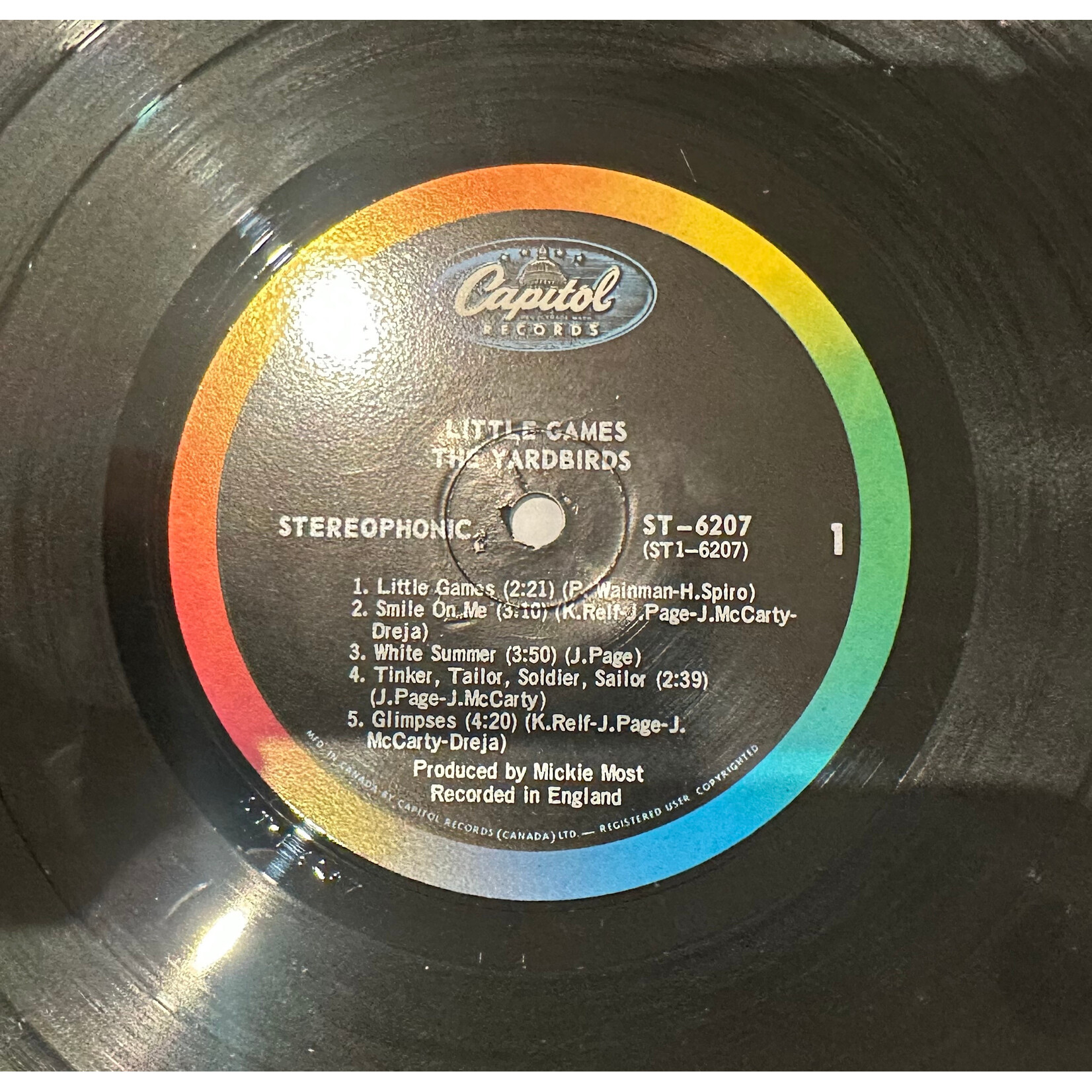 [Kollectible Vinyl] The Yardbirds: Little Games (1967, Canada, VG+) [CAPITOL]
