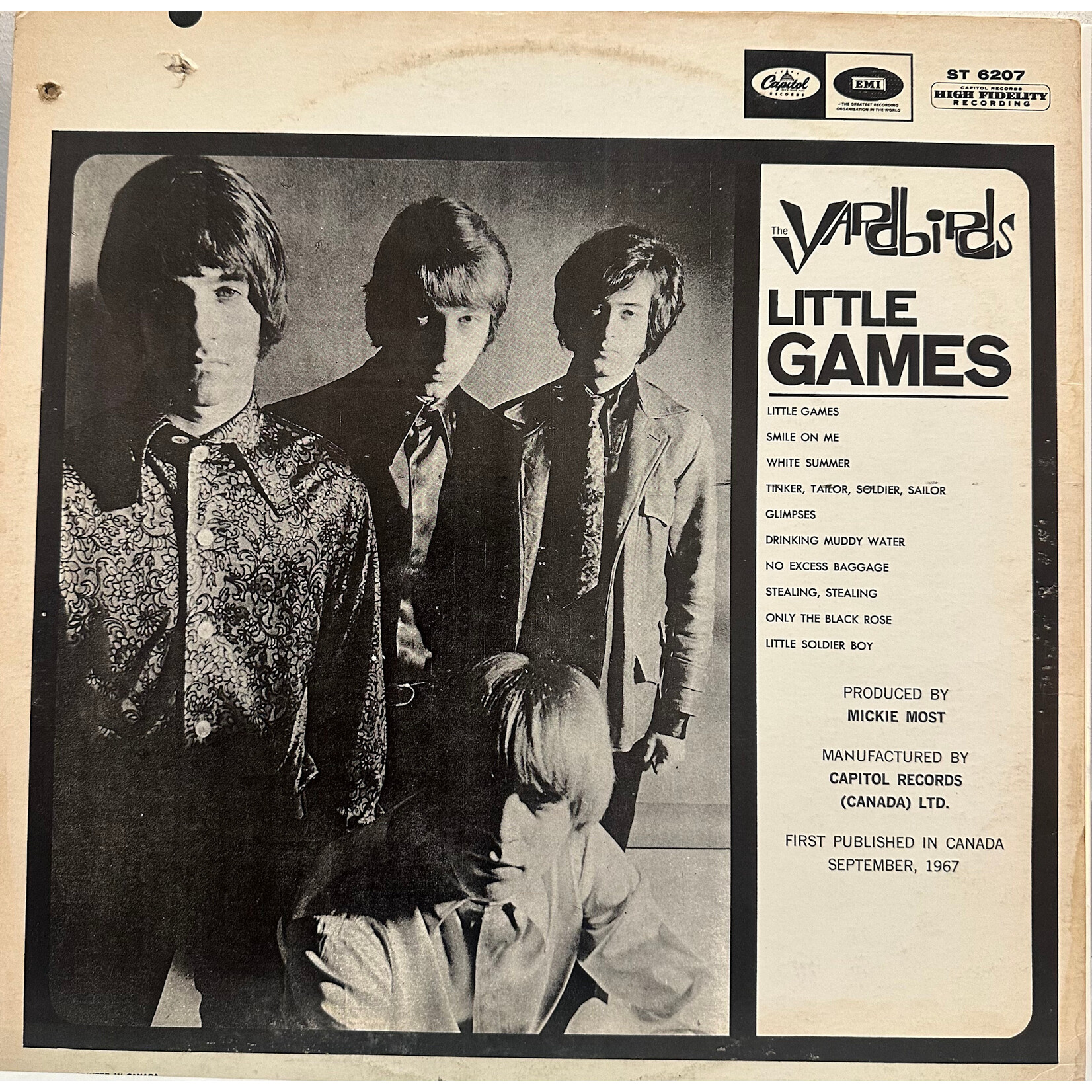 [Kollectible Vinyl] The Yardbirds: Little Games (1967, Canada, VG+) [CAPITOL]