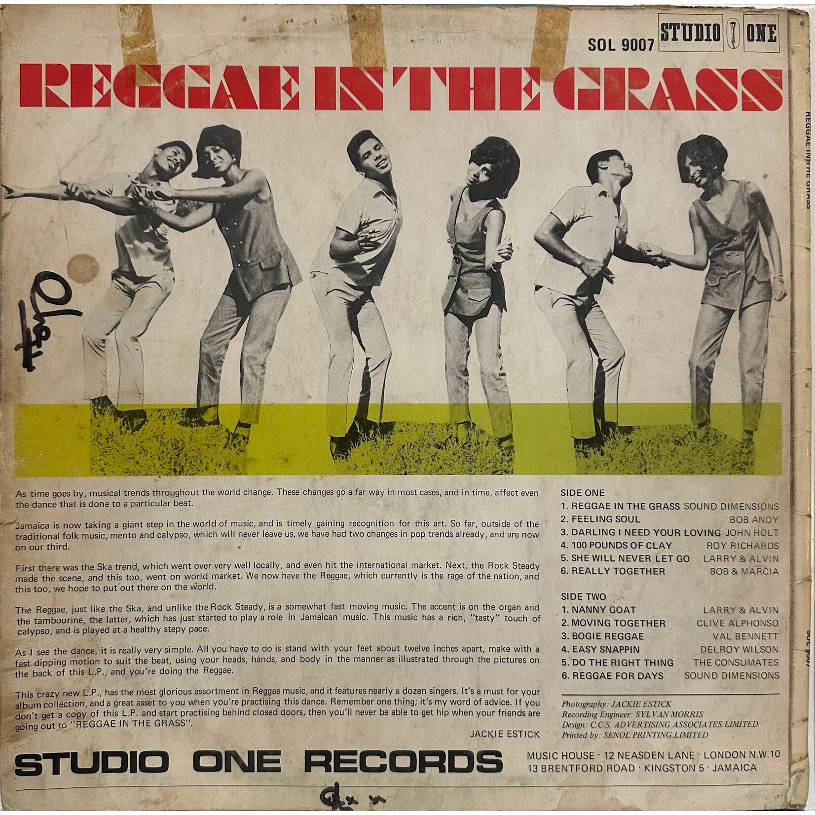 [Kollectible Vinyl] Various Artists: Reggae in the Grass (1969, Jamaica, VG) [STUDIO ONE]