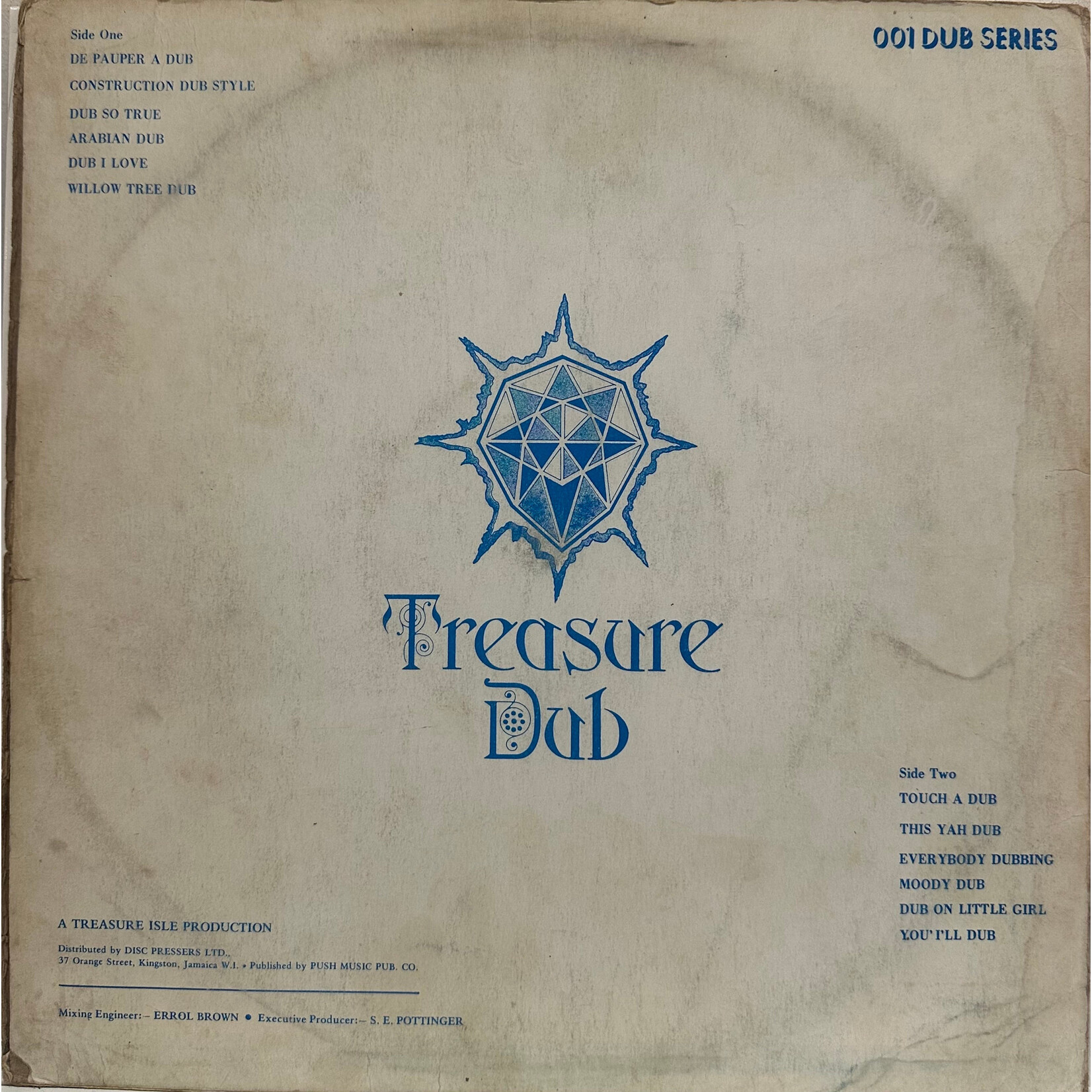 [Kollectible Vinyl] Reid, Arthur "Duke": Treasure Dub (1970, Jamaica, G+) [TREASURE ISLE]