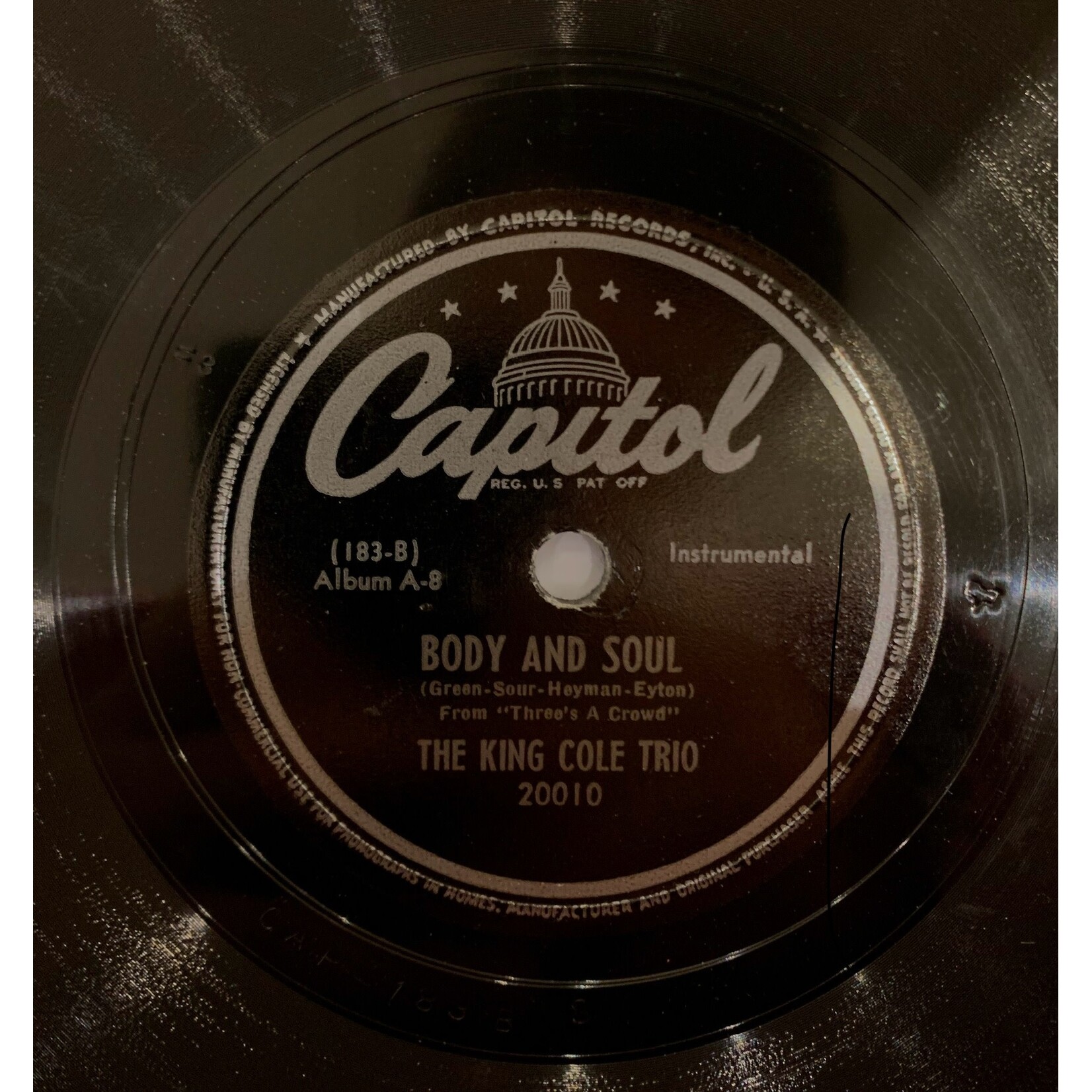 The King Cole Trio: Self-Titled (78 RPM, 1944, USA, VG) [CAPITOL]