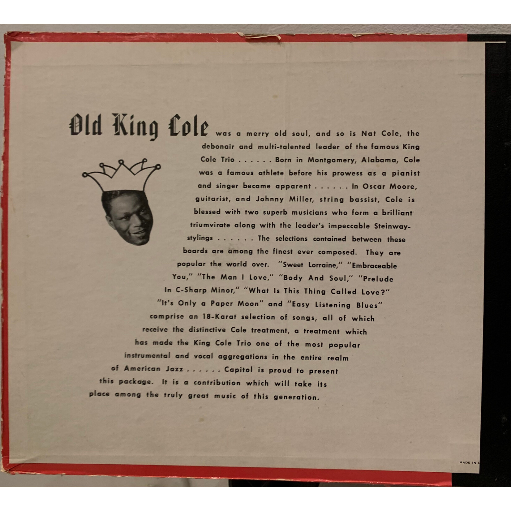 The King Cole Trio: Self-Titled (78 RPM, 1944, USA, VG) [CAPITOL]