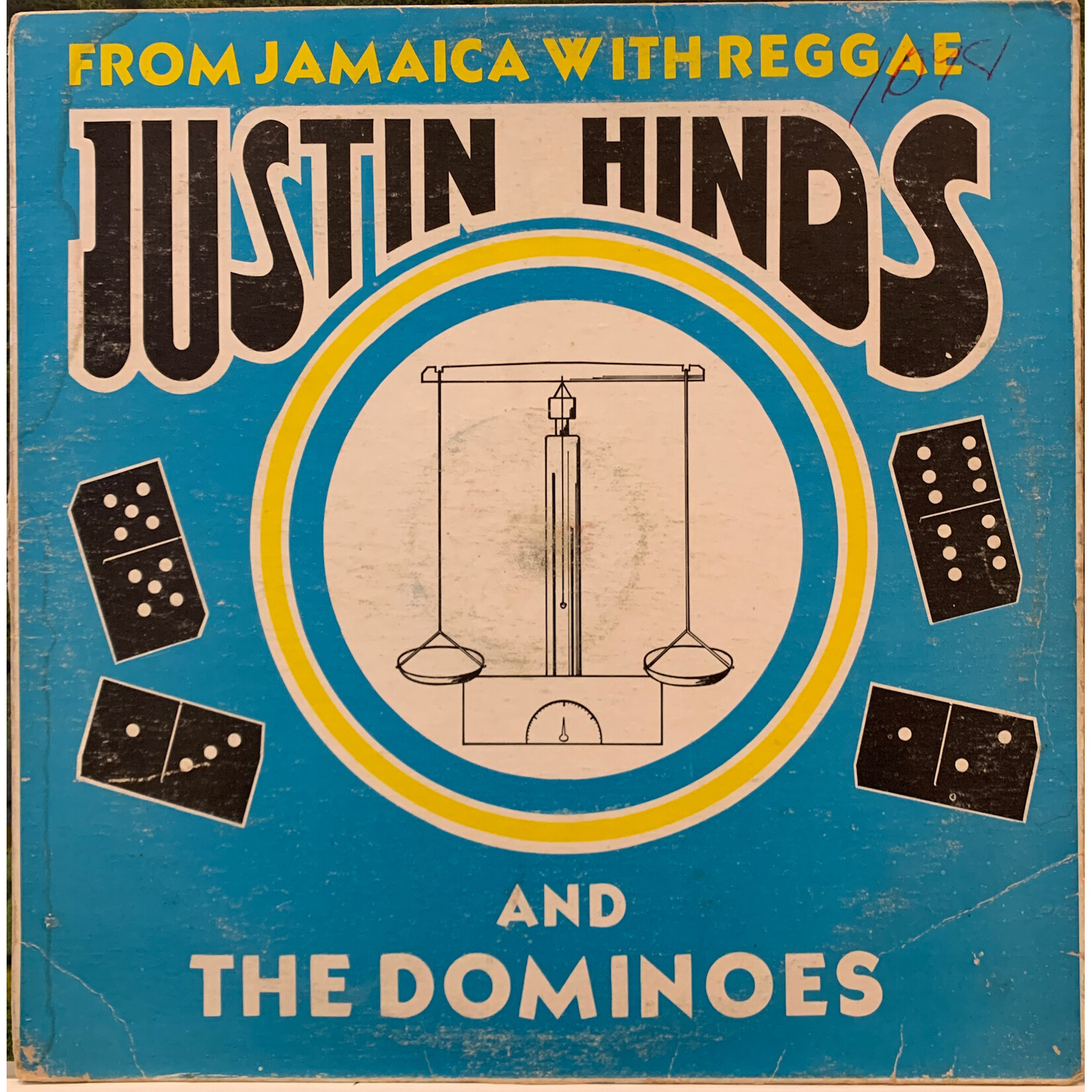 [Kollectible Vinyl] Justin Hinds And The Dominoes: From Jamaica With Reggae (1970, Jamaica, Presser Disc, VG) [HIGH NOTE]
