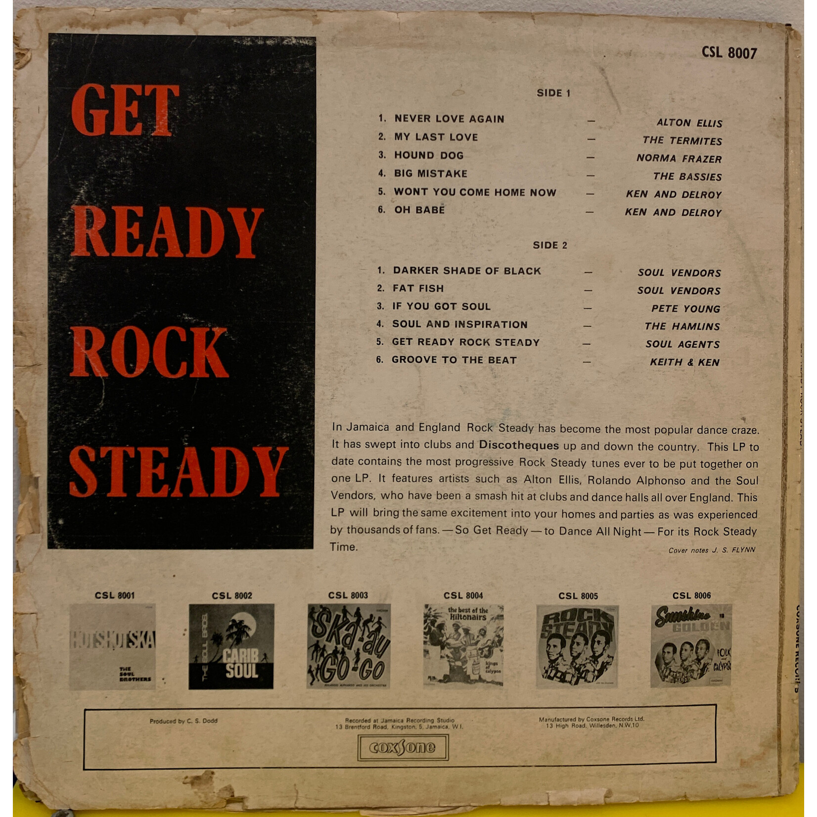 [Kollectible Vinyl] V/A: Get Ready Rock Steady (1980, USA, G+) [STUDIO ONE]