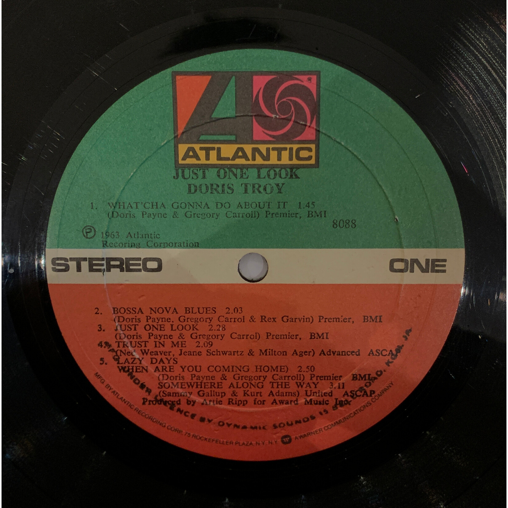 [Kollectible Vinyl] Troy, Doris: Just One Look & Other Memorable Selections (1970, Jamaica, VG) [ATLANTIC]