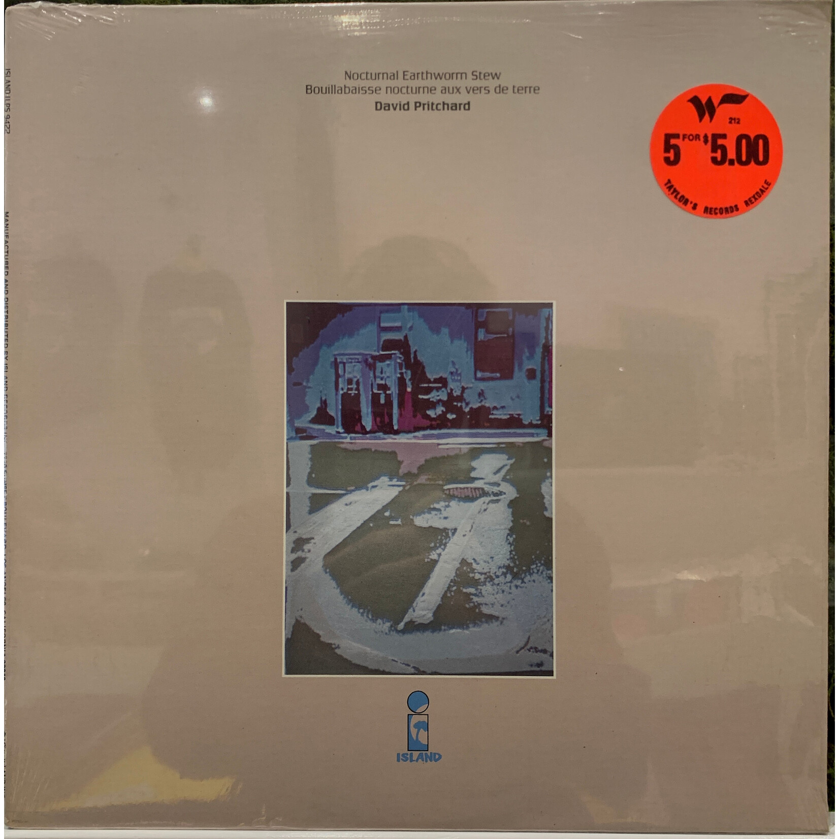 [Kollectible Vinyl] Pritchard, David: Nocturnal Earthworm Stew / Bouillabaisse Nocturne Aux Vers De Terre (1976, Canada, Sealed) [ISLAND]