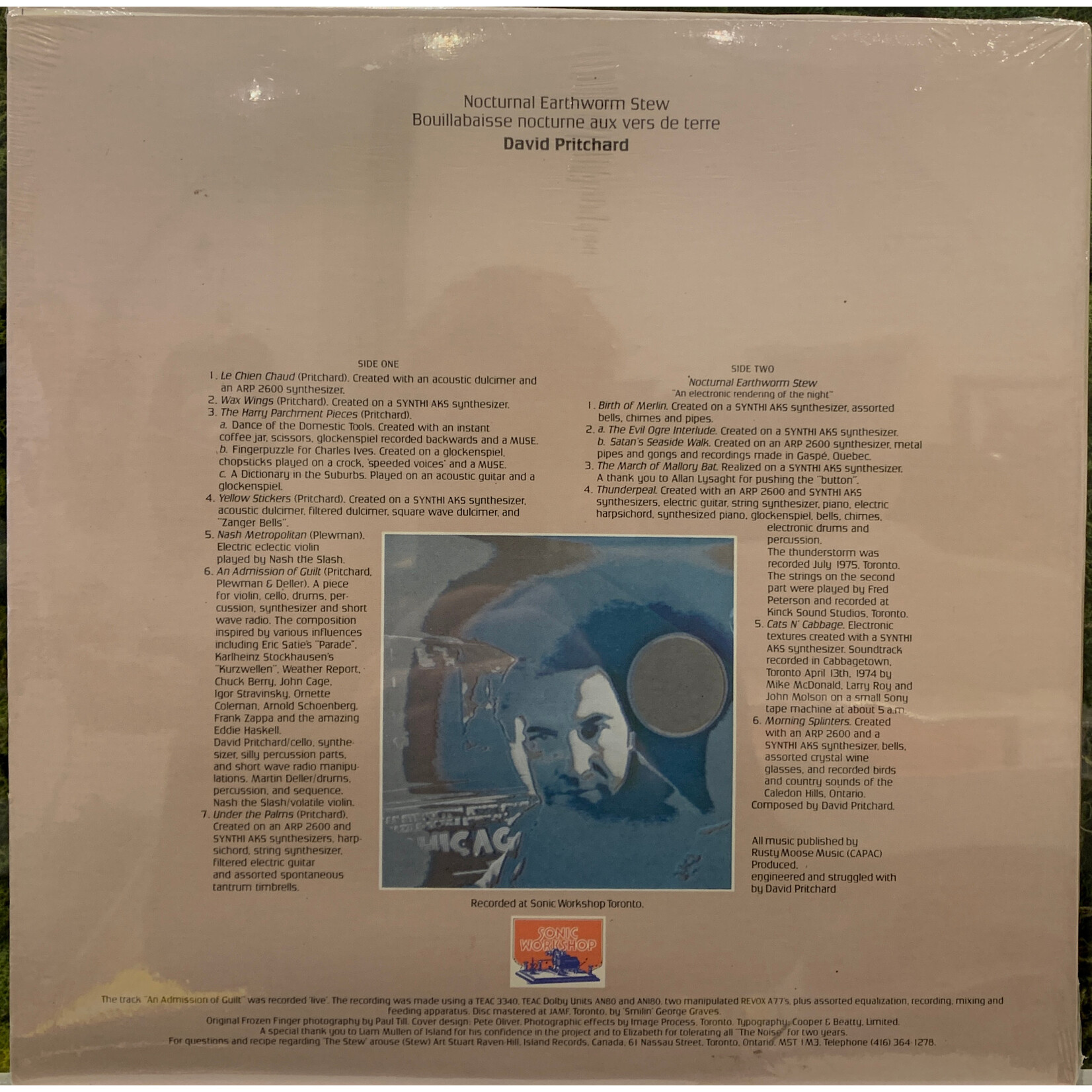 [Kollectible Vinyl] Pritchard, David: Nocturnal Earthworm Stew / Bouillabaisse Nocturne Aux Vers De Terre (1976, Canada, Sealed) [ISLAND]