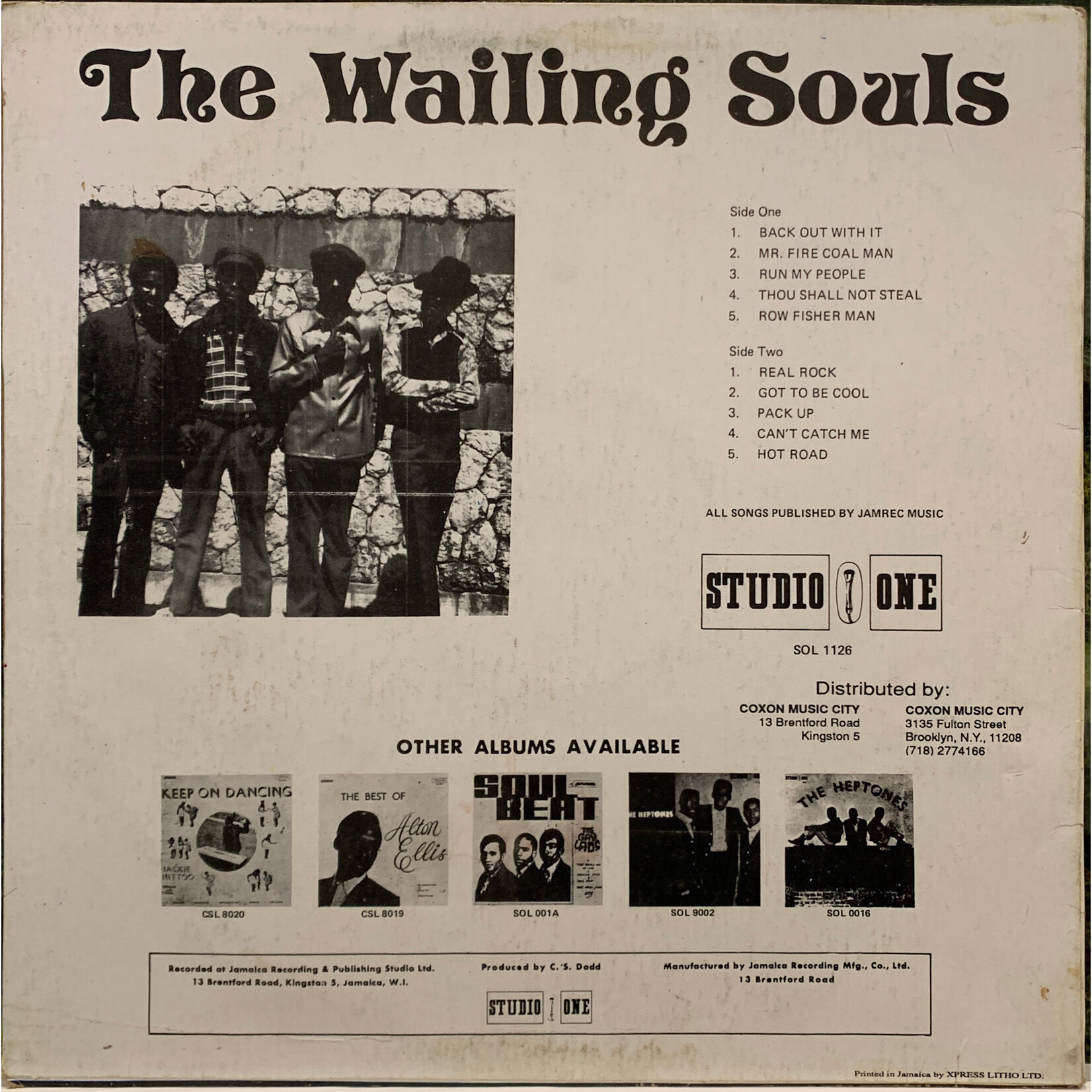[Kollectible Vinyl] Wailing Souls: Wailing Souls (1980s, Jamaica, VG+) [STUDIO ONE]