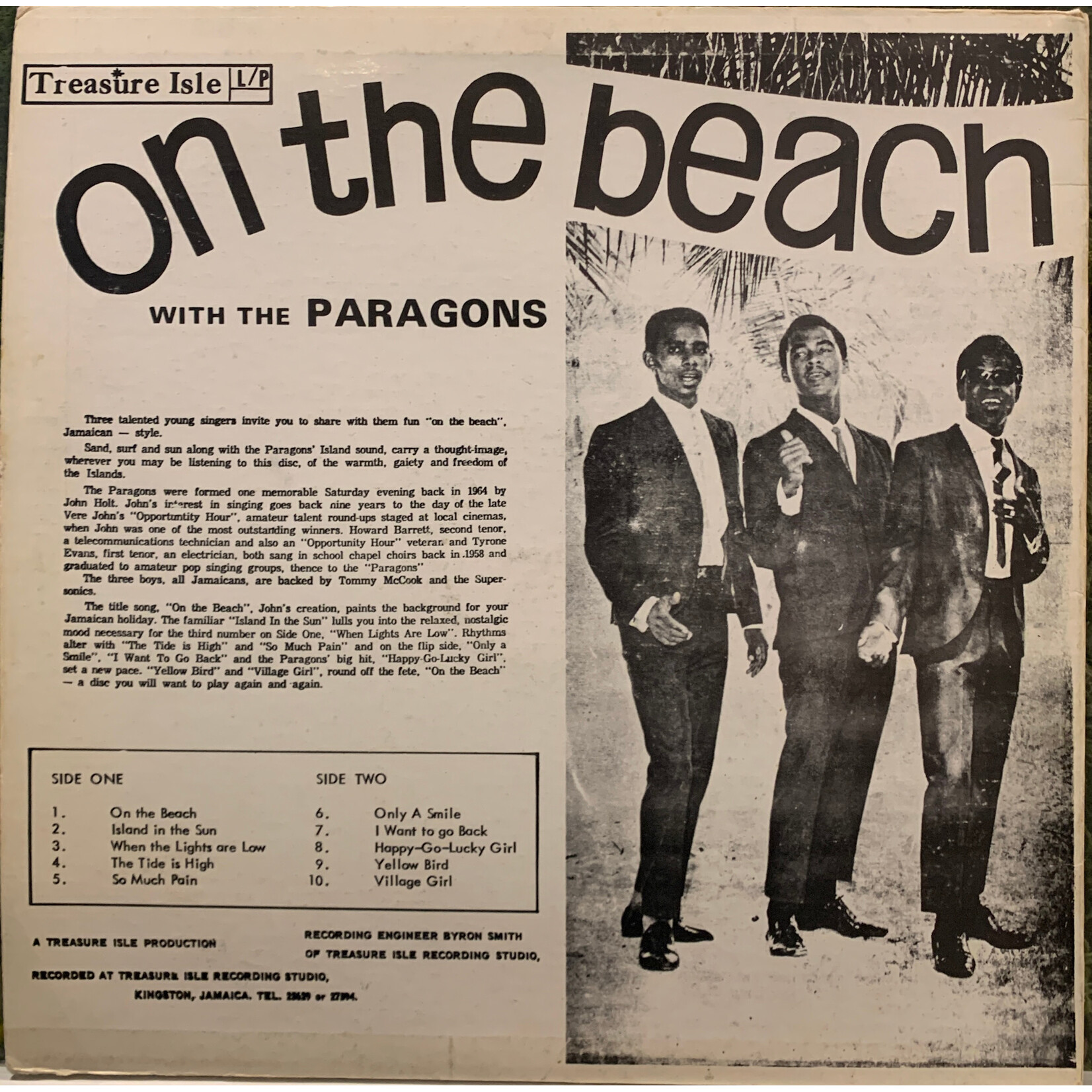 [Kollectible Vinyl] Paragons: On The Beach (1970s, Jamaica, VG) [TREASURE ISLE]