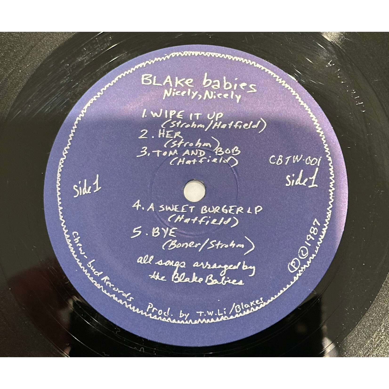 [Kollectible Vinyl] Blake Babies: Nicely, Nicely (1987, USA, VG+) [CHEW-BUD]