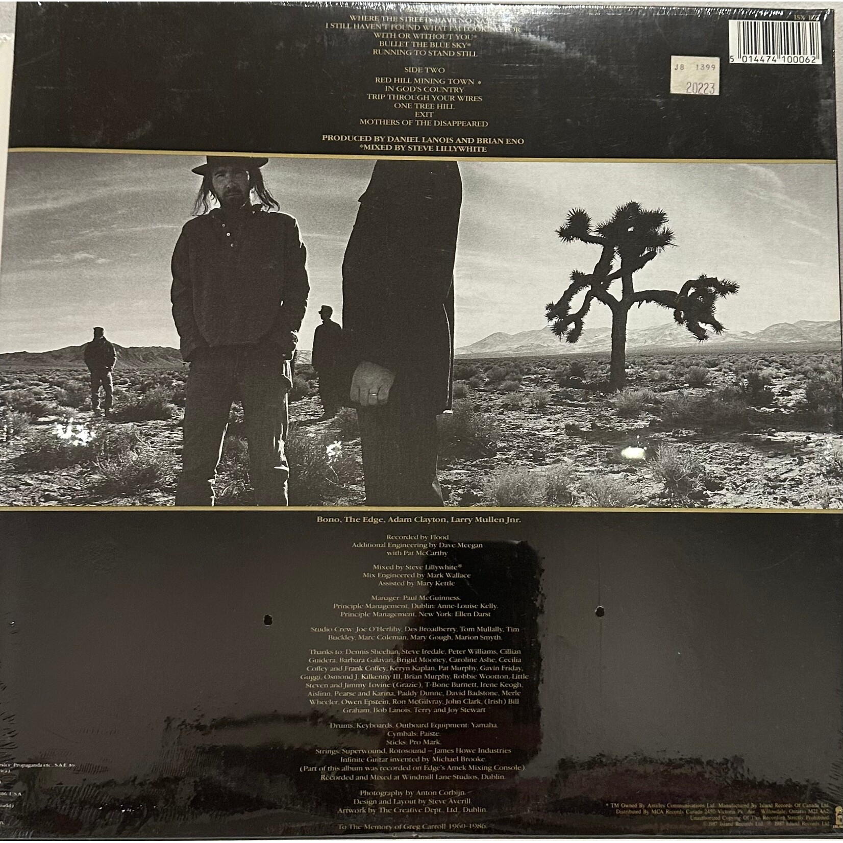 [Kollectible Vinyl] U2: The Joshua Tree (1987, Canada, Sealed, Vintage, Cover VG+) [ISLAND]