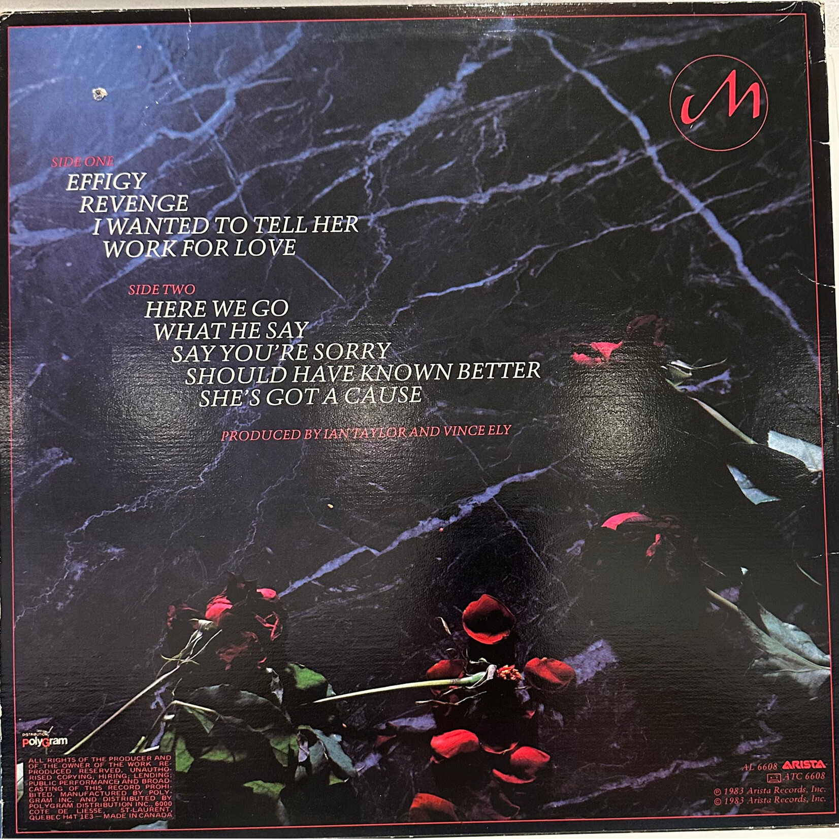 [Kollectible Vinyl] Ministry: With Sympathy (1983, Canada, VG+) [ARISTA]