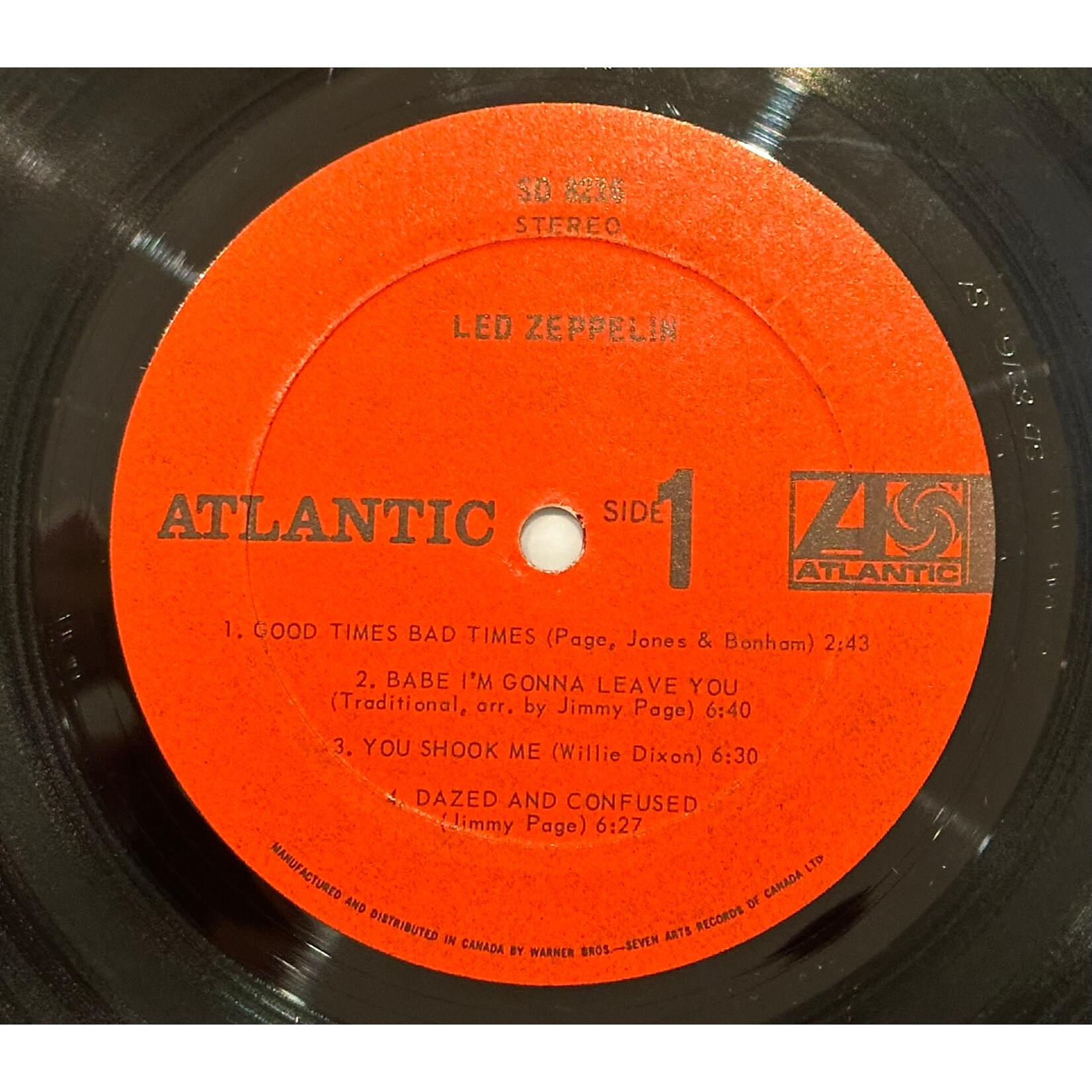 [Kollectible Vinyl] Led Zeppelin: Led Zeppelin (1969, Canada, Red Atlantic, VG+) [ATLANTIC]