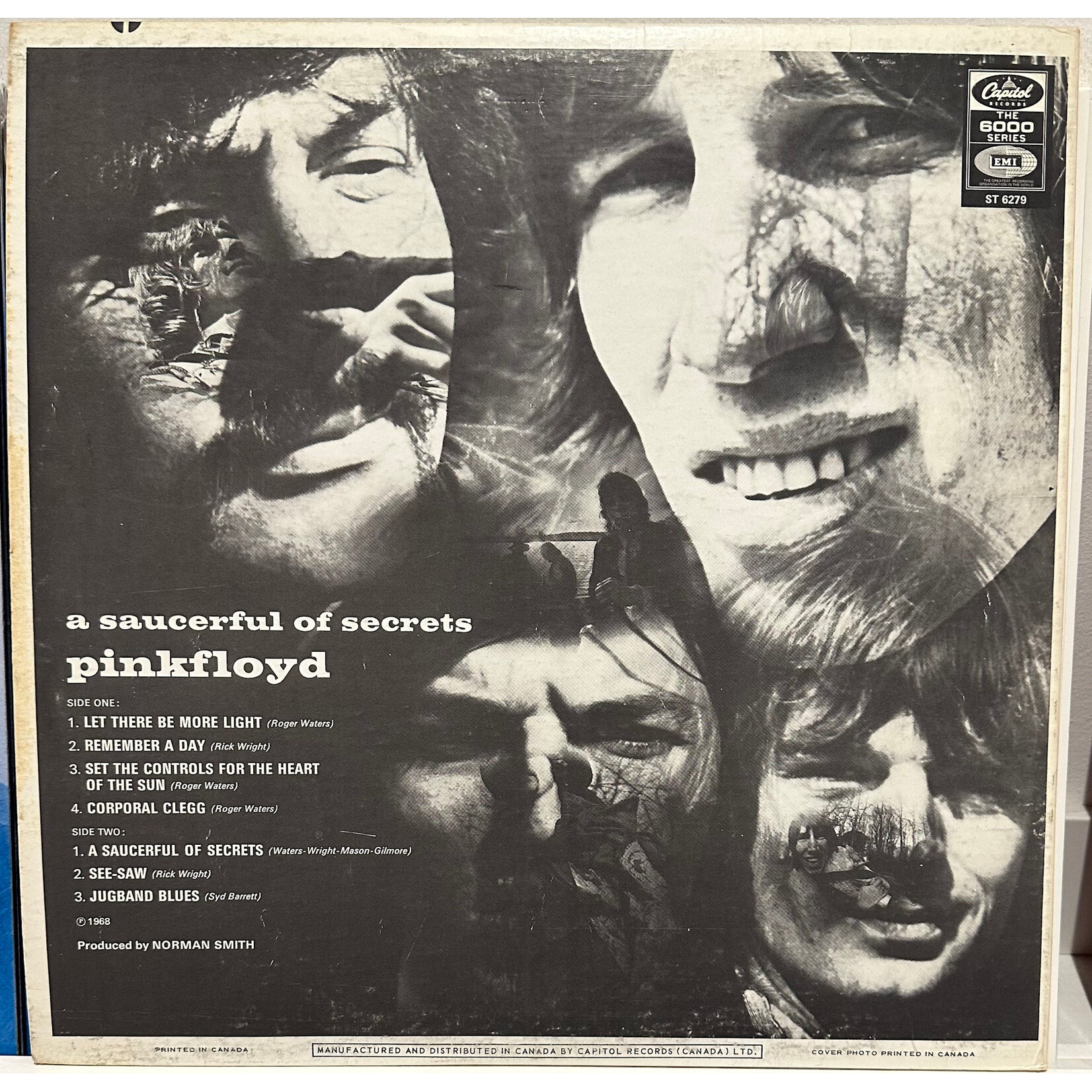 [Kollectible Vinyl] Pink Floyd: A Saucerful Of Secrets (1968, Canada, Capitol 6000, Rainbow, Disc EX) [CAPITOL]