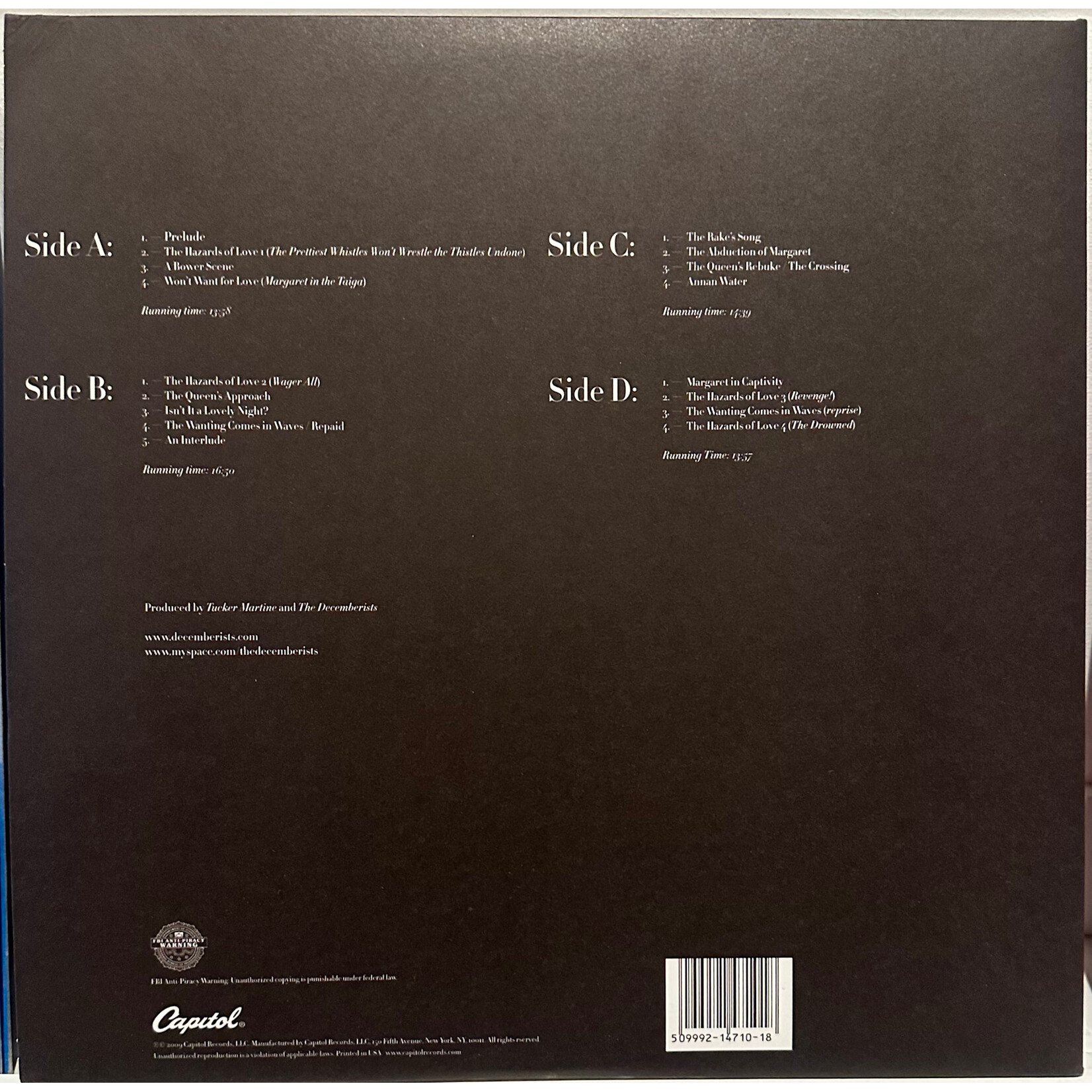 [Kollectible Vinyl] The Decemberists: The Hazards Of Love (2009, USA, VG+) [CAPITOL]