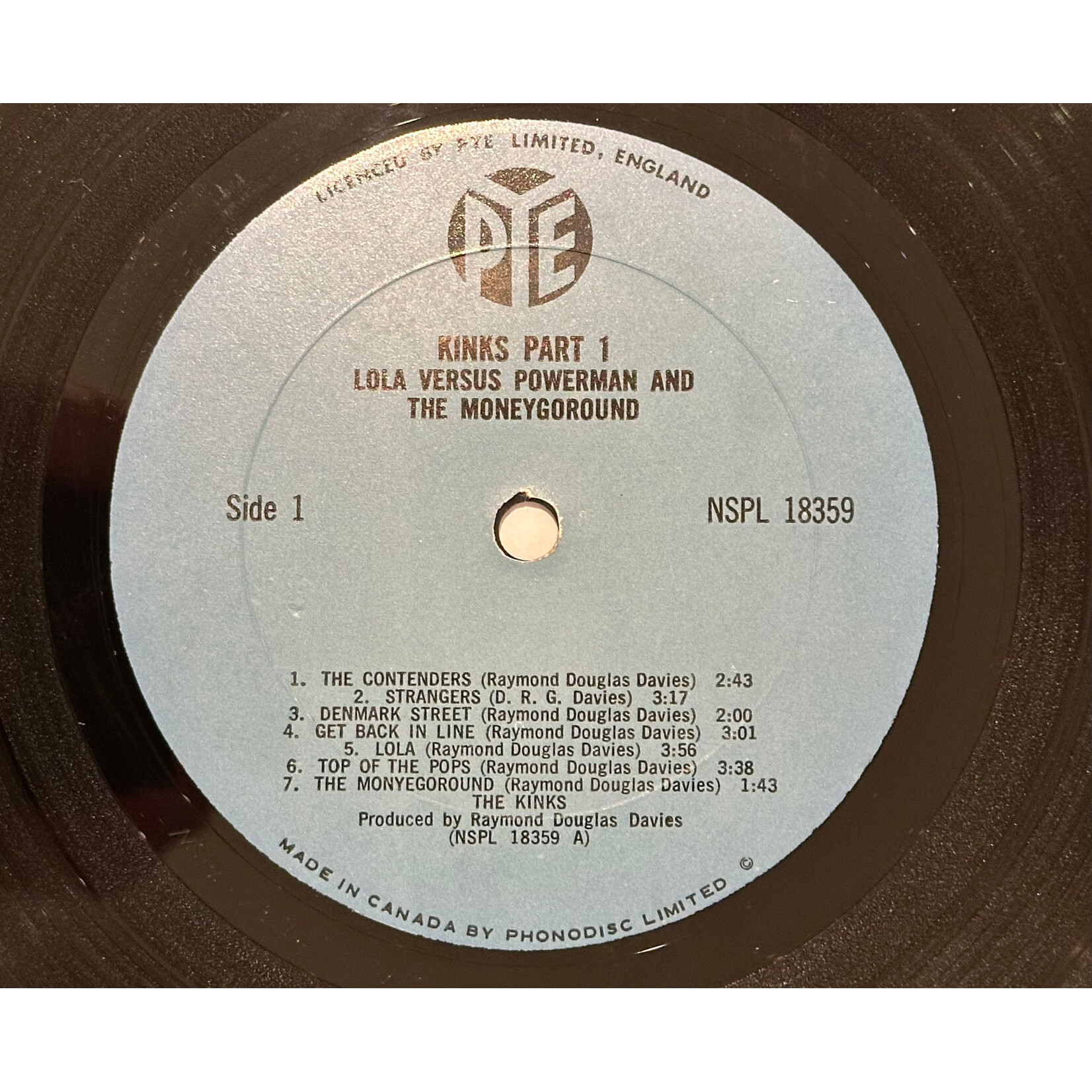 [Kollectible Vinyl] Kinks: Lola Versus Powerman and the Money Goround, Part One (1970, Canada, VG) [PYE]