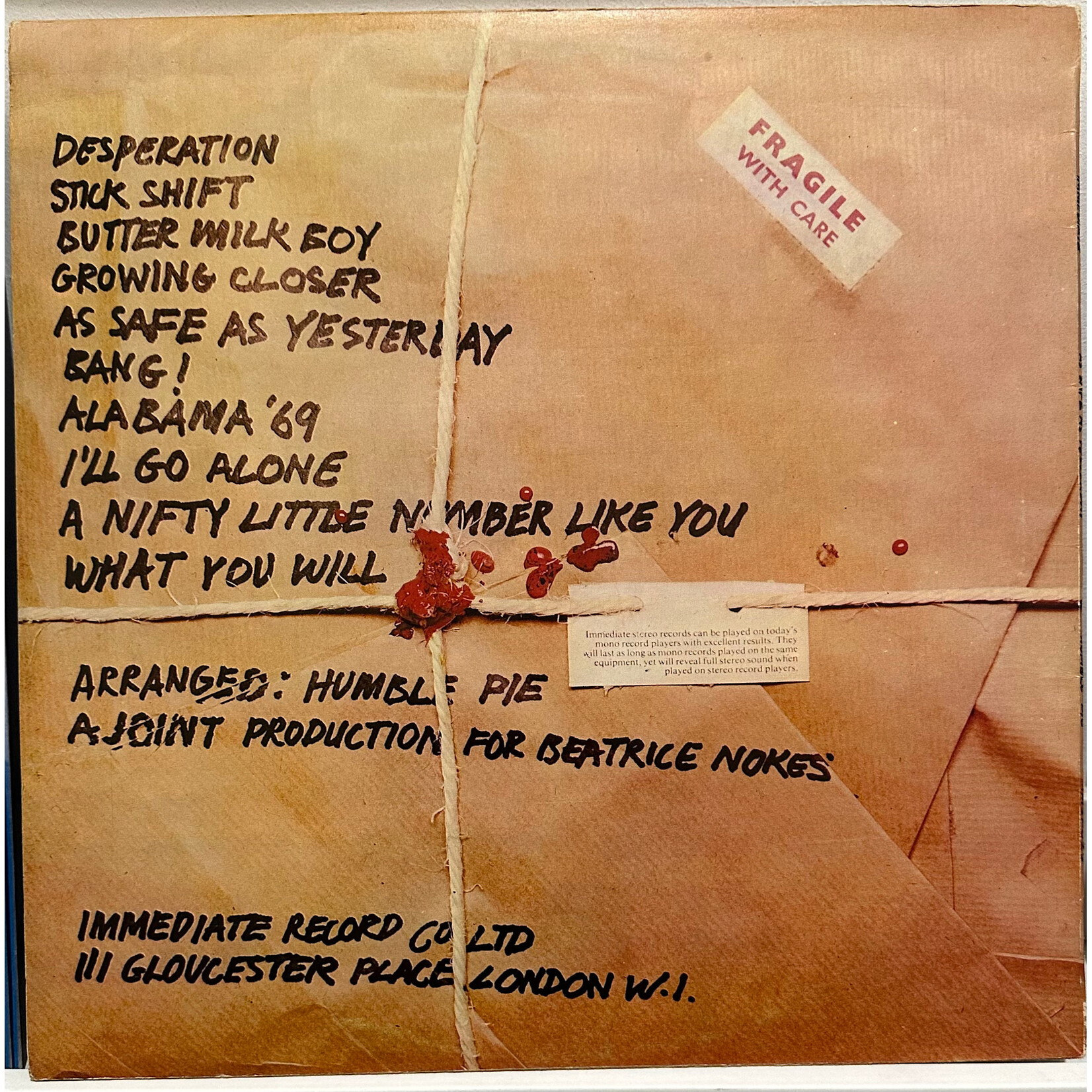 [Kollectible Vinyl] Humble Pie: As Safe As Yesterday Is (1969, UK, with inner, Disc VG+) [IMMEDIATE]