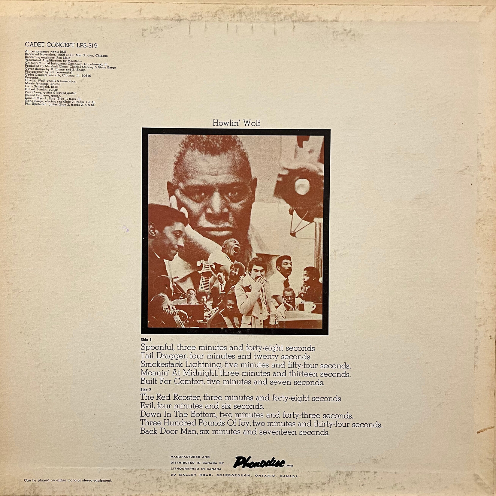 [Kollectible Vinyl] Howlin' Wolf: The Howlin' Wolf Album (1969, Canada, VG) [CADET]