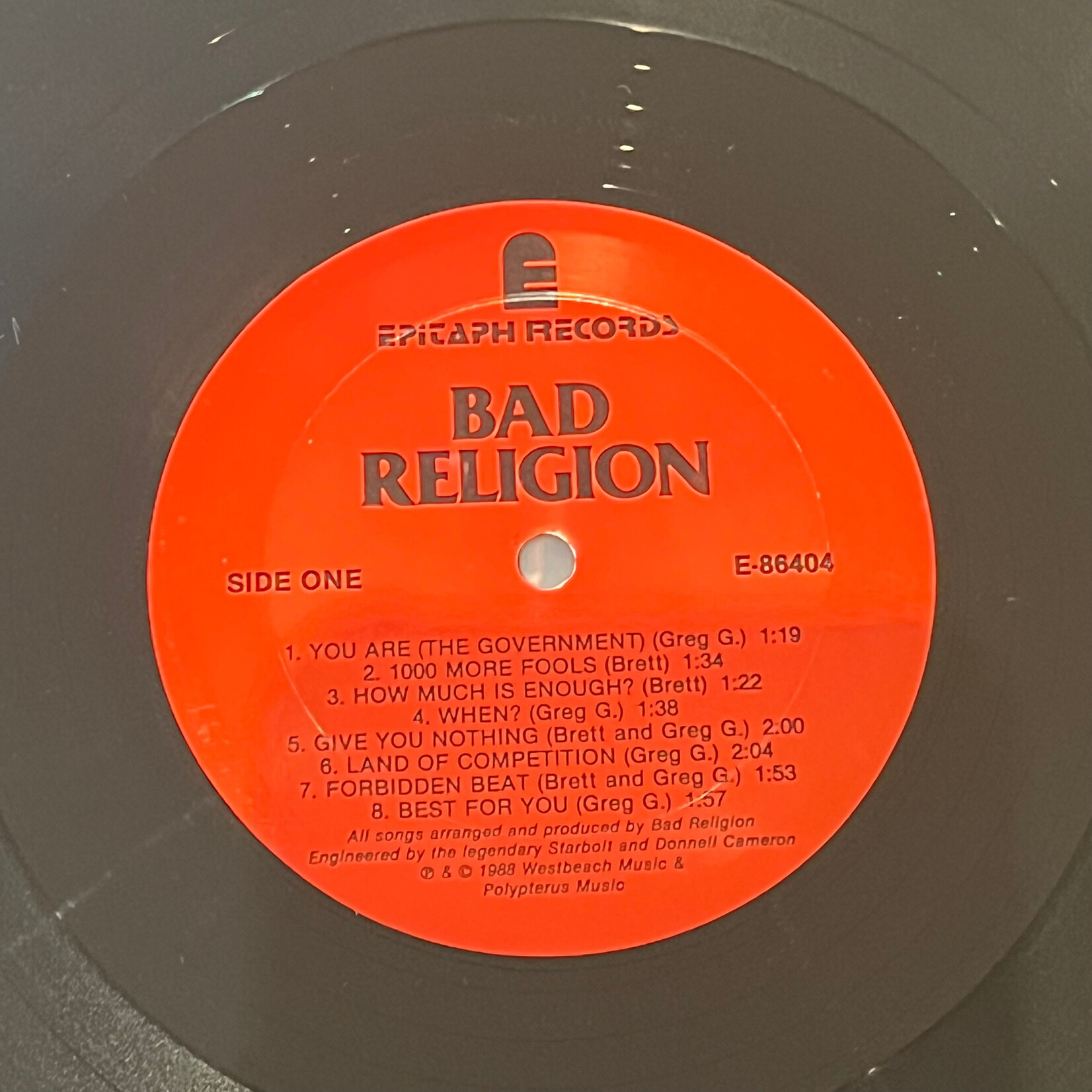 [Kollectible Vinyl] Bad Religion: Suffer (1988, USA, w/ Insert, VG+) [EPITAPH]