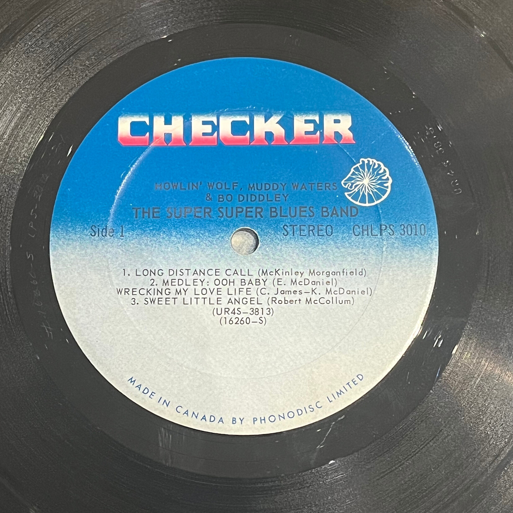 [Kollectible Vinyl] Howlin' Wolf, Muddy Waters & Bo Diddley: The Super Super Blues Band (1967, Canada, Disc VG) [CHECKER]