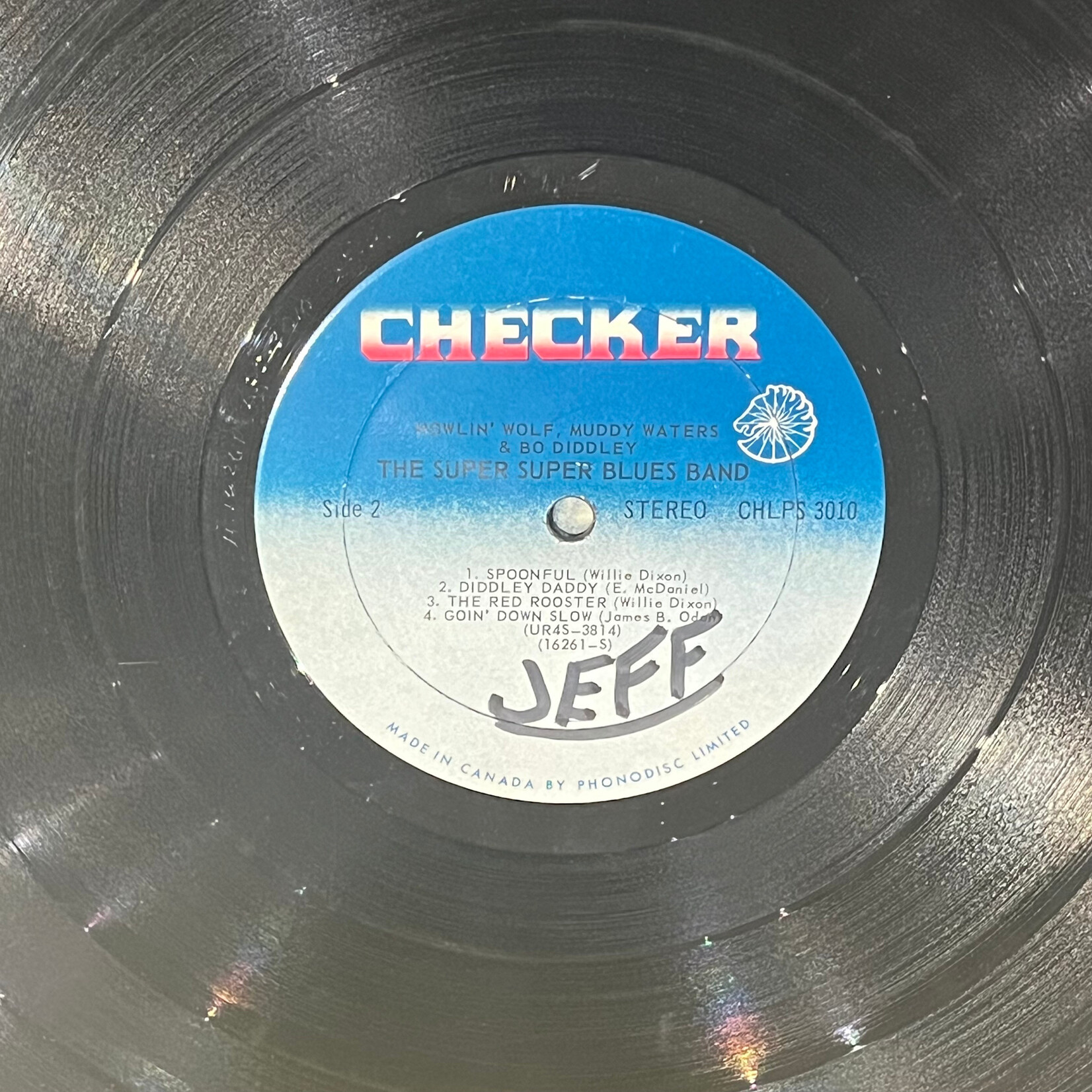 [Kollectible Vinyl] Howlin' Wolf, Muddy Waters & Bo Diddley: The Super Super Blues Band (1967, Canada, Disc VG) [CHECKER]