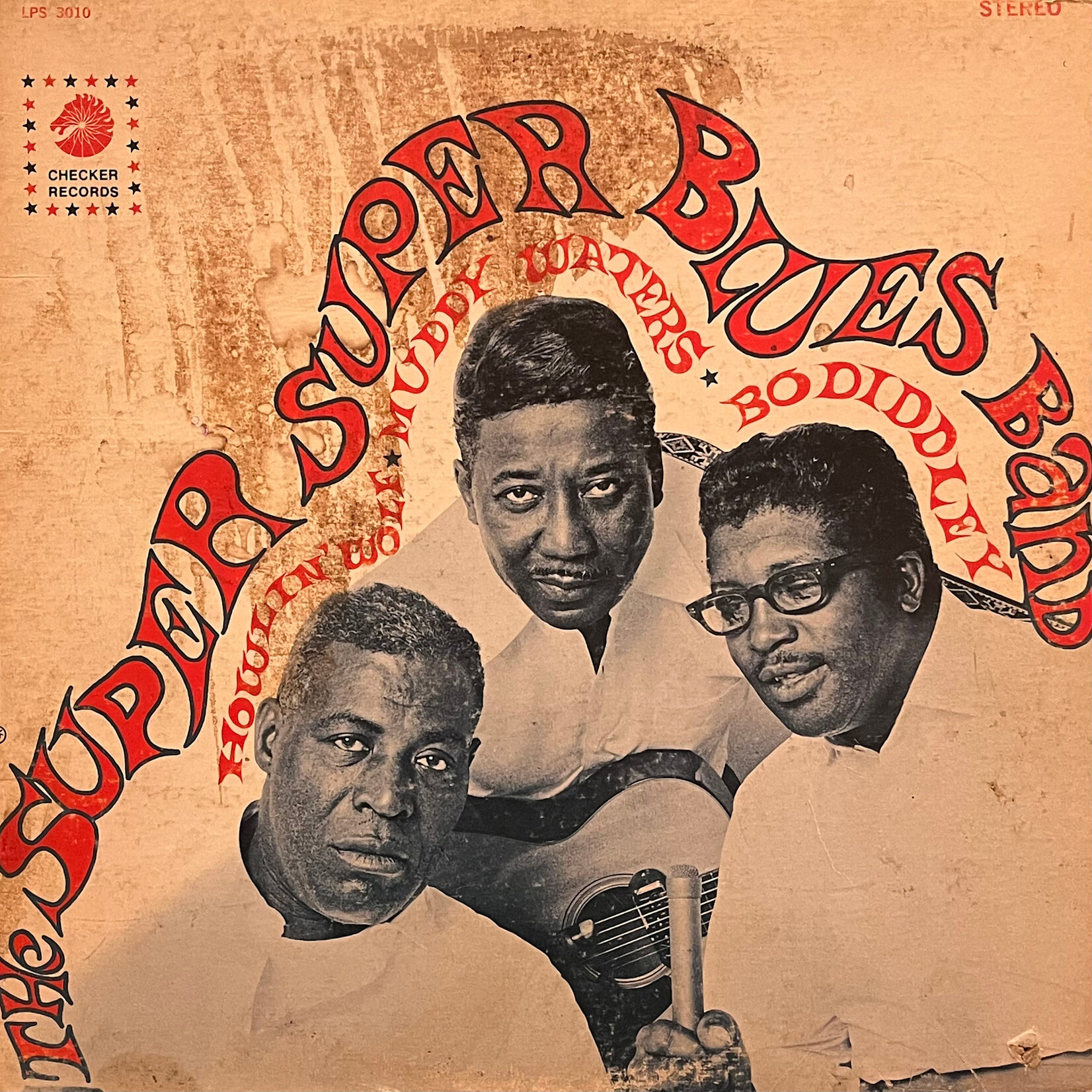 [Kollectible Vinyl] Howlin' Wolf, Muddy Waters & Bo Diddley: The Super Super Blues Band (1967, Canada, Disc VG) [CHECKER]