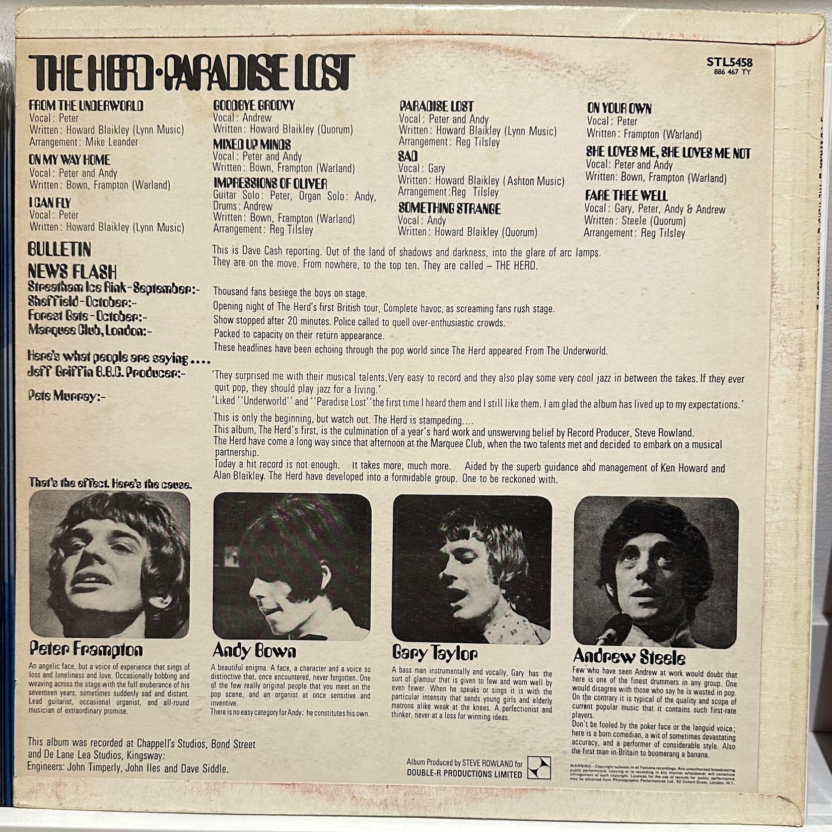 [Kollectible Vinyl] Herd, The: Paradise Lost (1968, UK, VG+) [FONTANA]