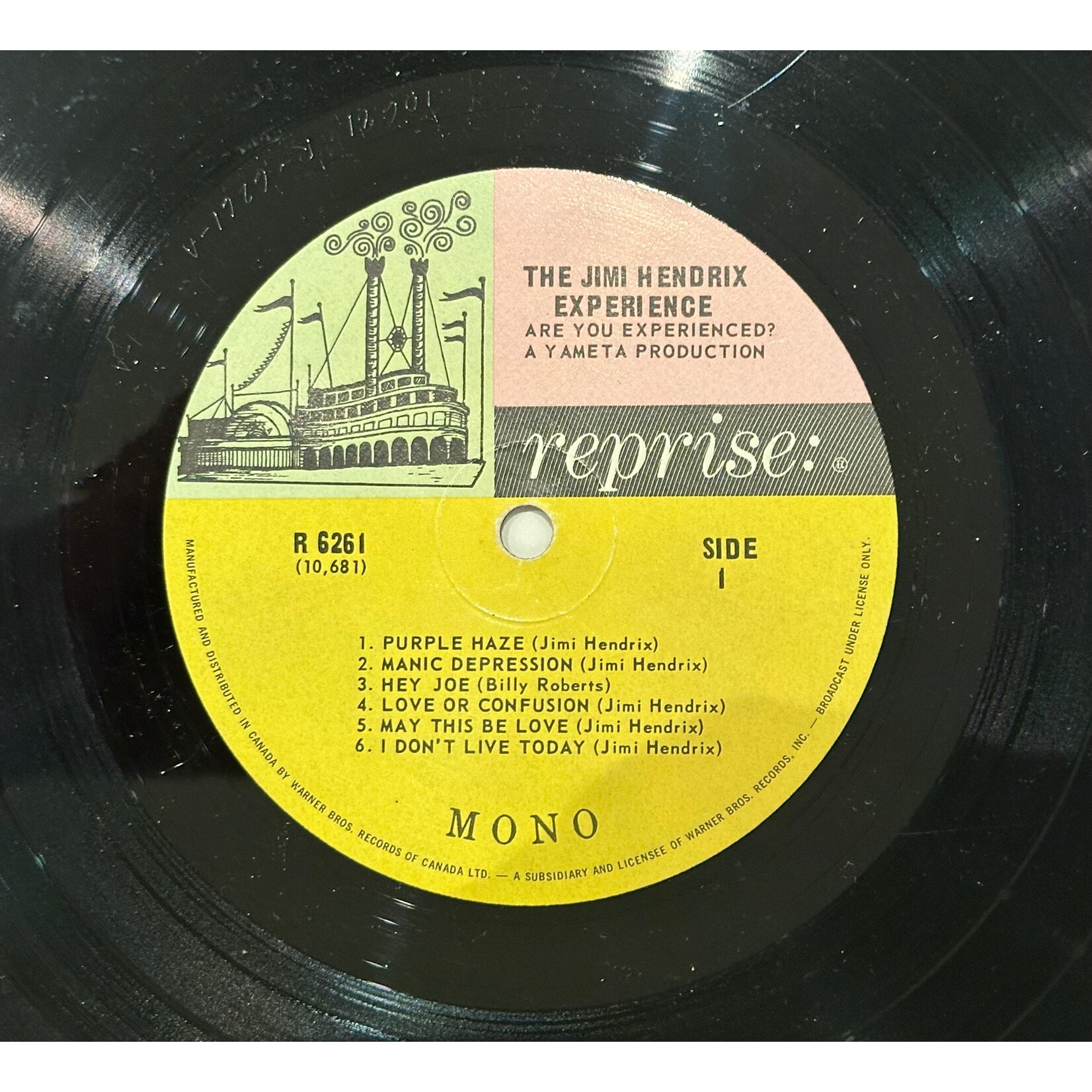 [Kollectible Vinyl] Hendrix, Jimi (Experience): Are You Experienced (1967, Canada, Mono, Tri-colour Reprise, VG+) [REPRISE]