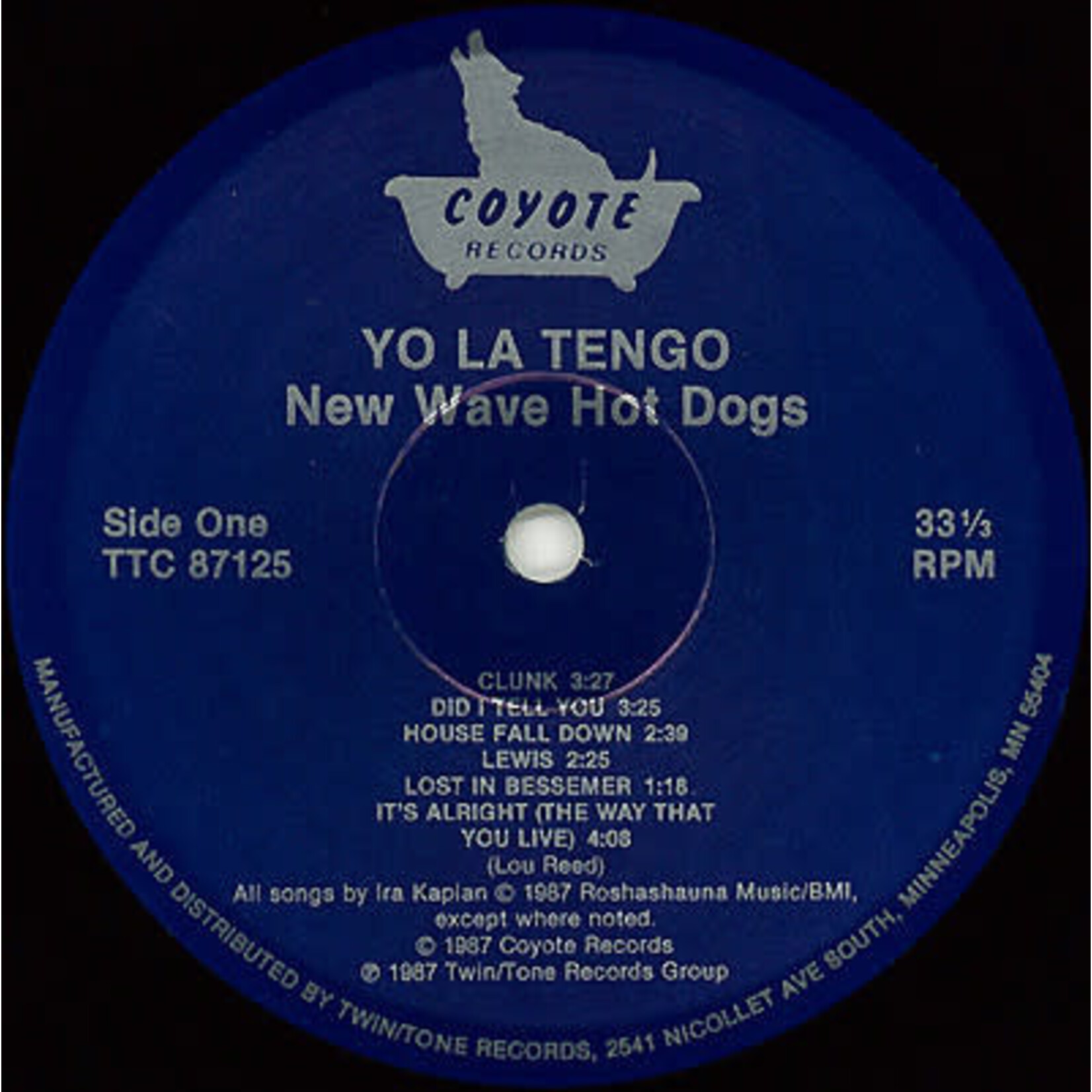 [Kollectible Vinyl] Yo La Tengo: New Wave Hot Dogs (1987, USA, VG+) [COYOTE]