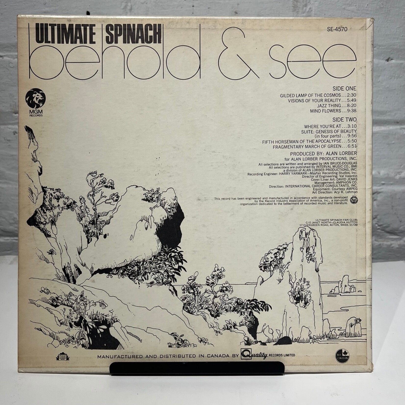 [Kollectible Vinyl] Ultimate Spinach: Behold & See (1968, Canada, VG) [MGM]