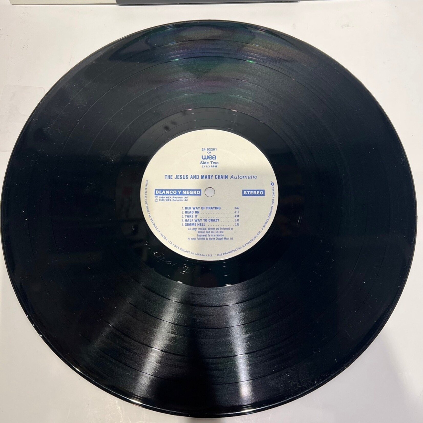 [Kollectible Vinyl] Jesus & Mary Chain: Automatic (1989, CANADA, VG+) [BLANCO-Y-NEGRO]