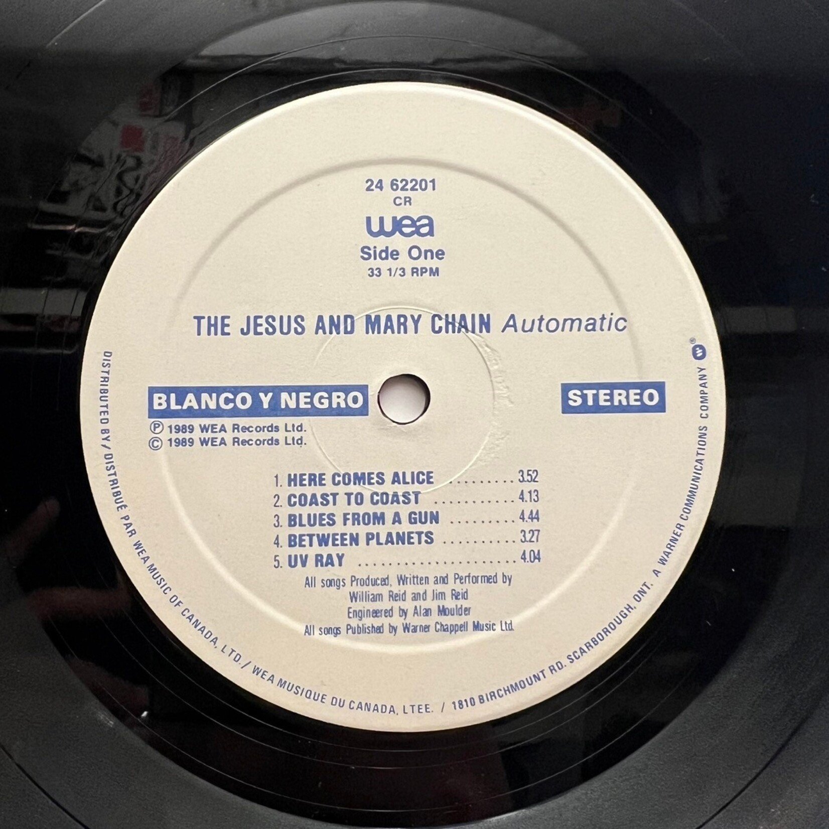 [Kollectible Vinyl] Jesus & Mary Chain: Automatic (1989, CANADA, VG+) [BLANCO-Y-NEGRO]