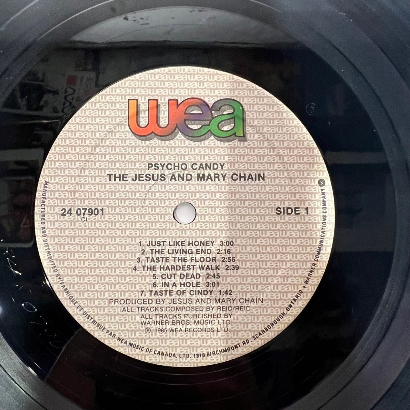 [Kollectible Vinyl] Jesus & Mary Chain: Psycho Candy (1985, CANADA, VG+)[WEA]