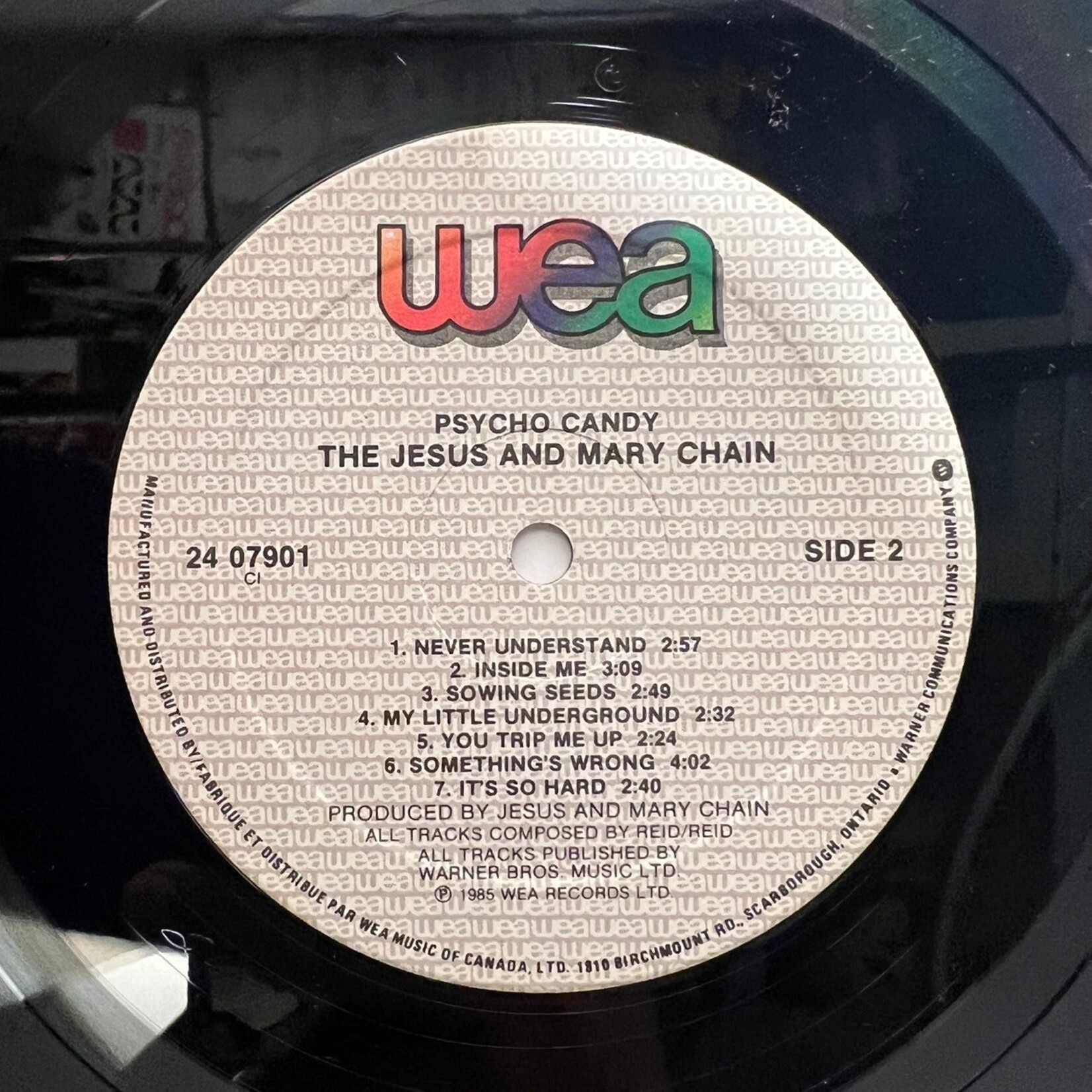 [Kollectible Vinyl] Jesus & Mary Chain: Psycho Candy (1985, CANADA, VG+)[WEA]