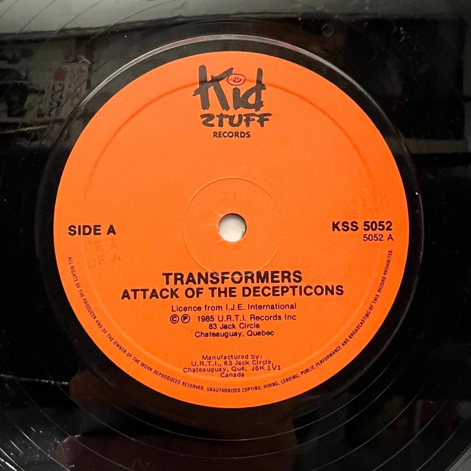 [Kollectible Vinyl] Various: The Transformers - Attack Of The Decepticons (1985, Canada, VG+) [KID STUFF]