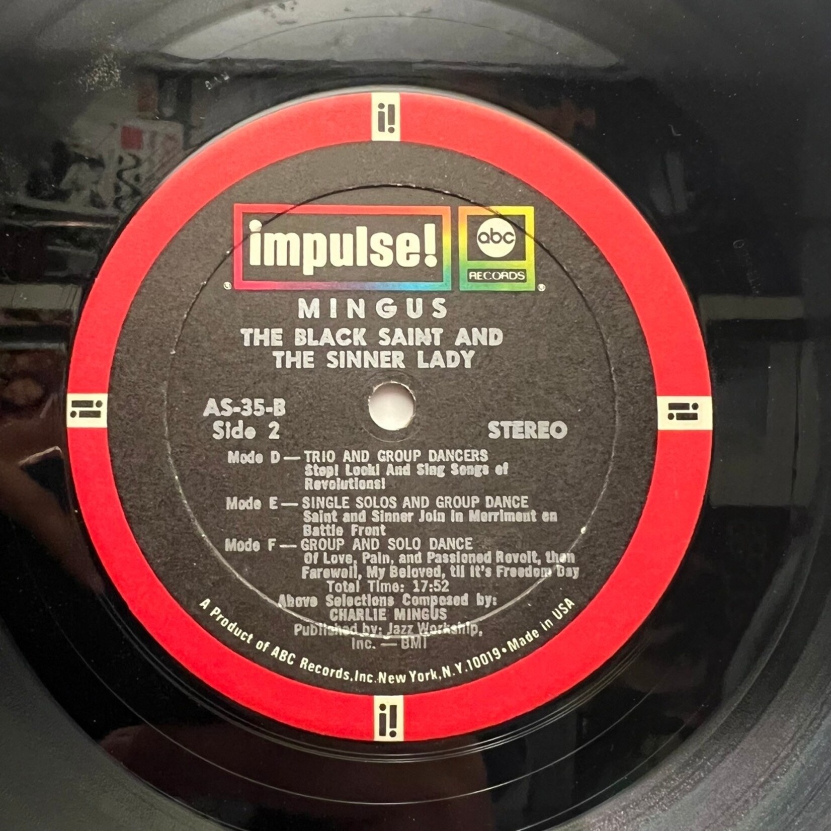 [Kollectible Vinyl] Mingus, Charlie: The Black Saint And The Sinner Lady (1968, USA, Impulse ABC, RVG, Disc VG+) [IMPULSE]