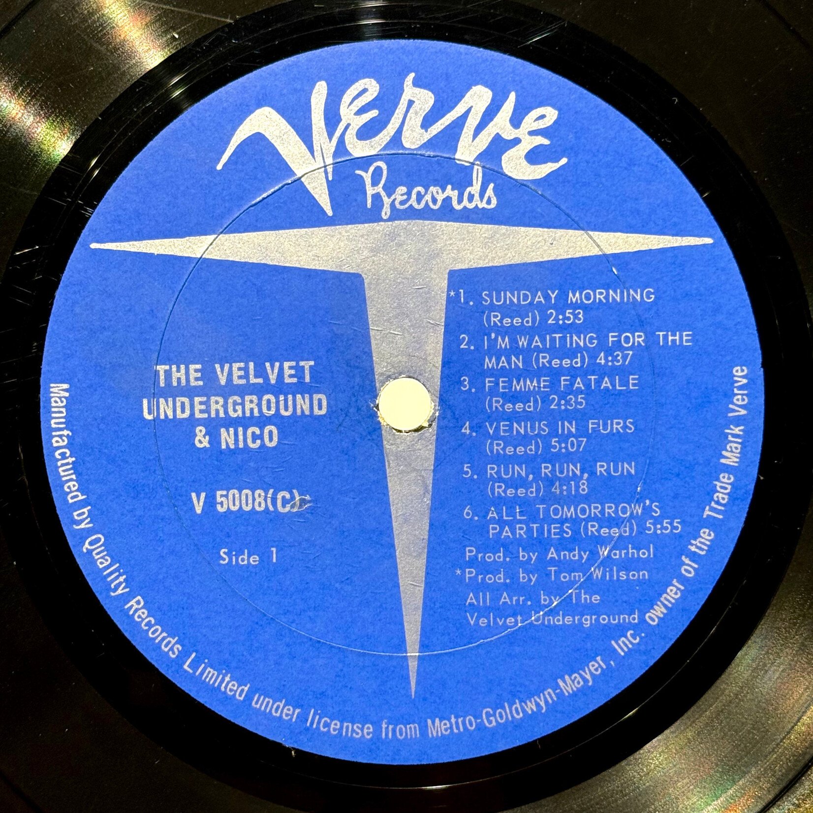 [Nick's Disk Pics] Velvet Underground & Nico: The Velvet Underground & Nico (1967, Canada, Withdrawn Cover, Mono, VG) [VERVE]