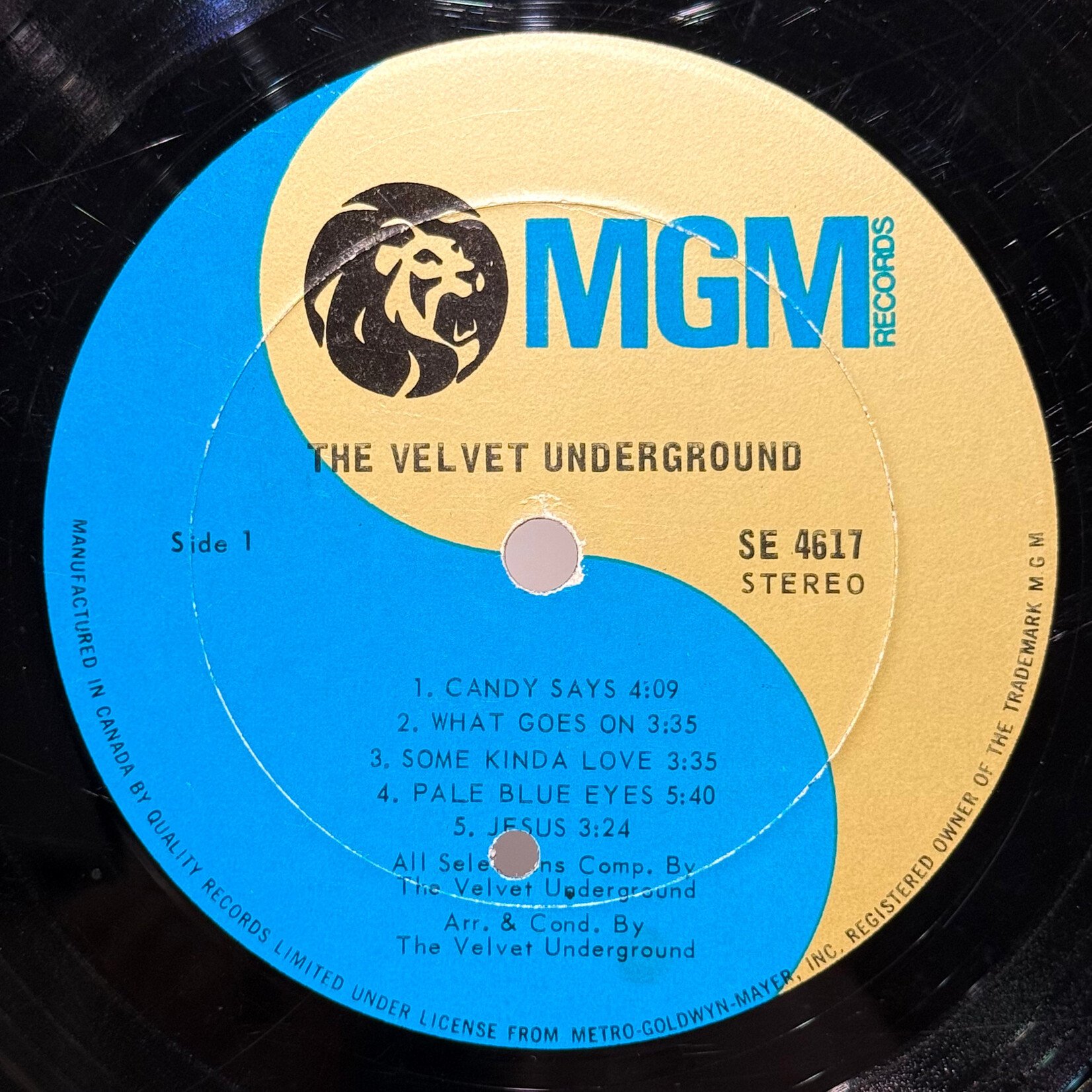 [Nick's Disk Pics] Velvet Underground: The Velvet Underground (1969, Canada, Ying-Yang Label, VG) [MGM]