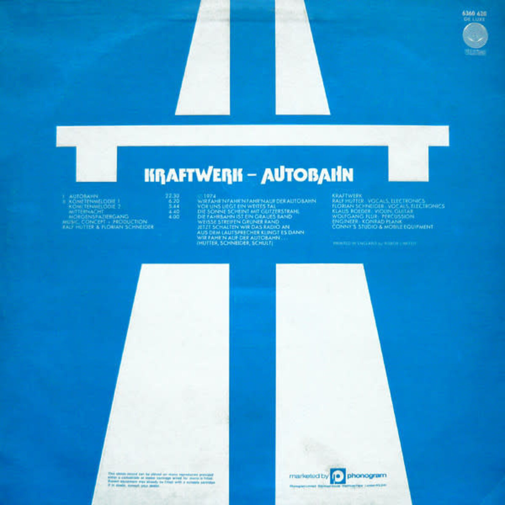 [Kollectible Vinyl] Kraftwerk: Autobahn (1975, UK, VG+) [VERTIGO]